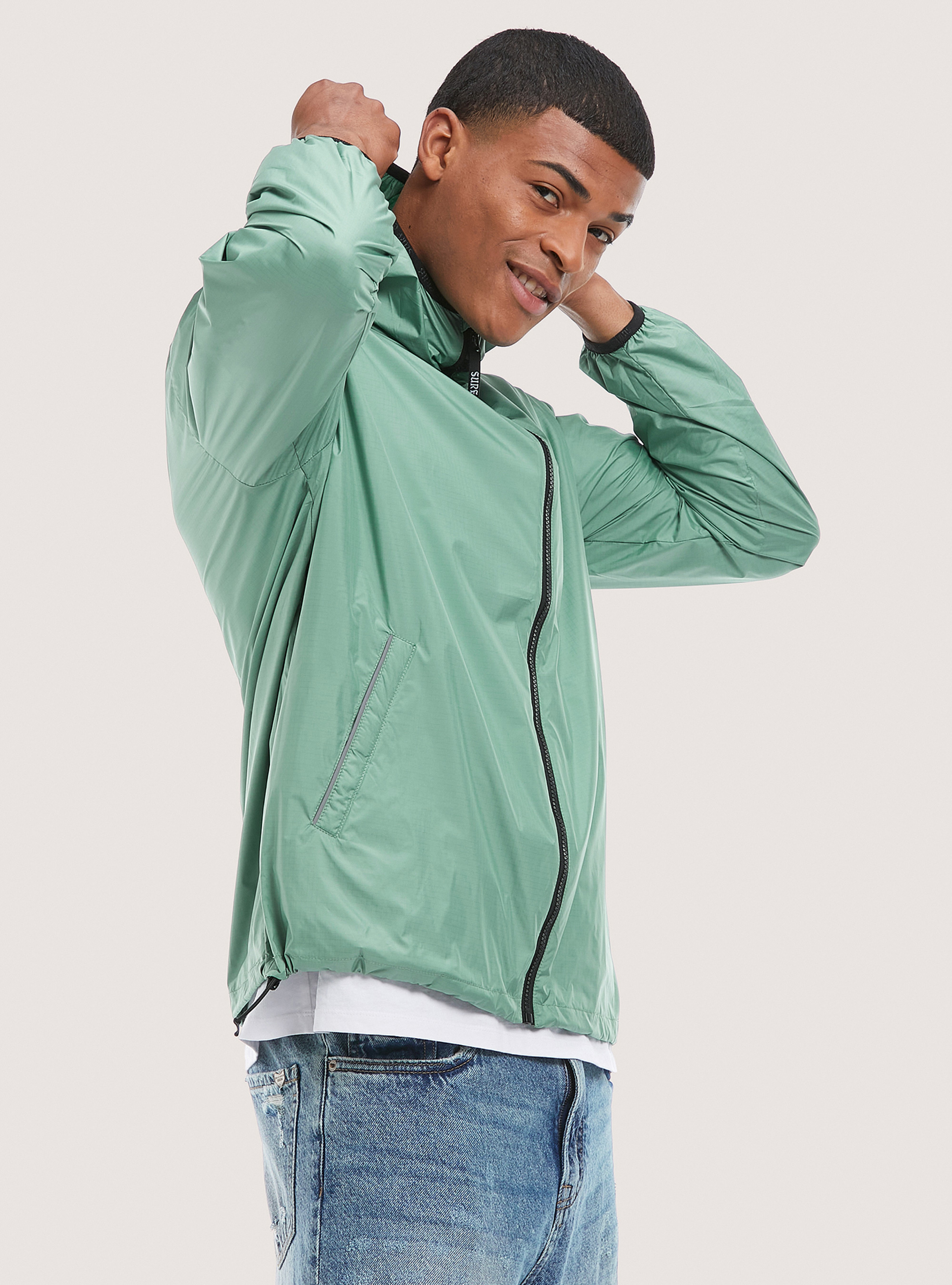 Lightweight windproof jacket, C6707 PASTEL GREEN
