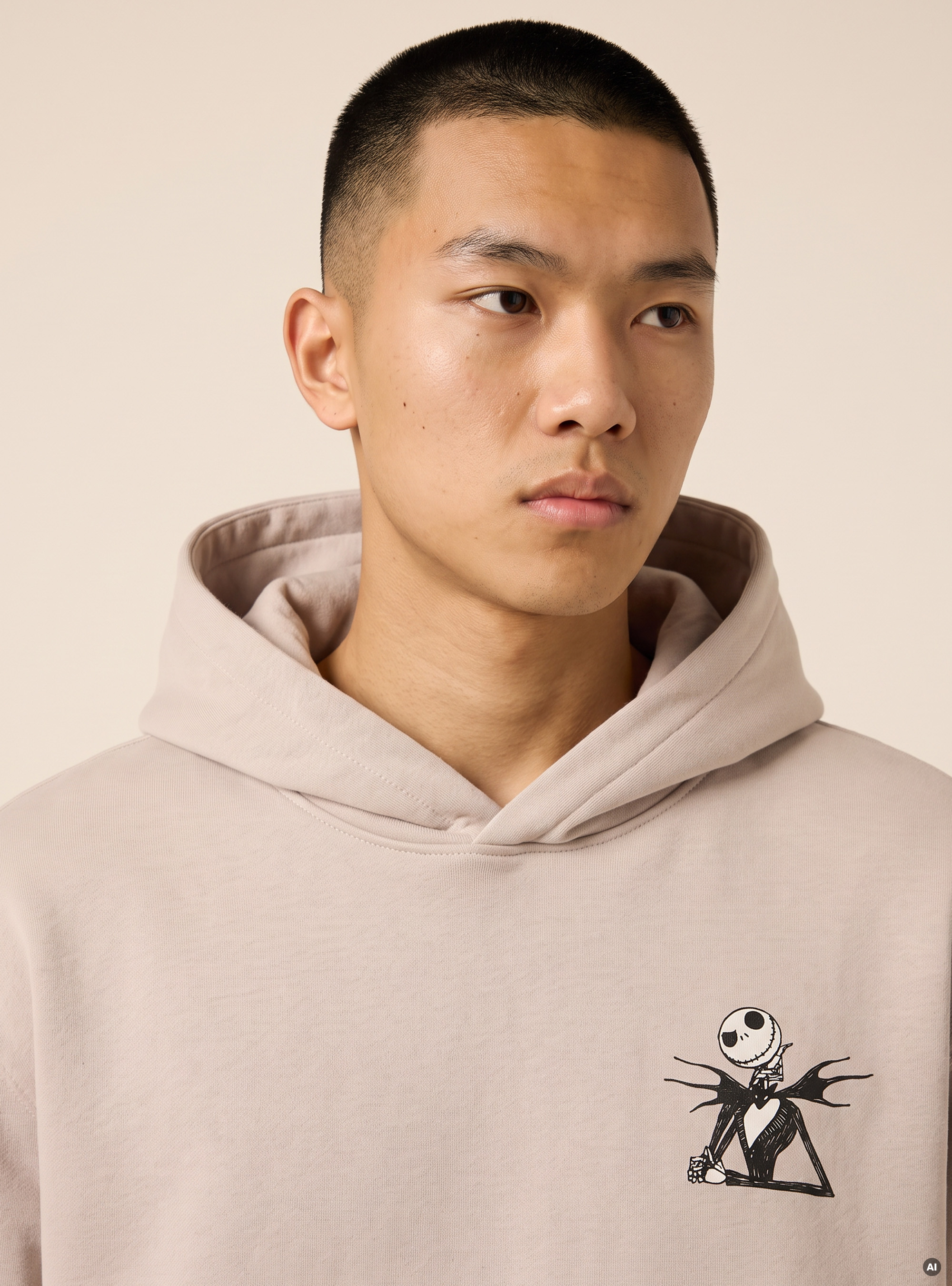 Sudadera con capucha y estampado Nightmare Before Christmas / Alcott, GY2 GREY MEDIUM