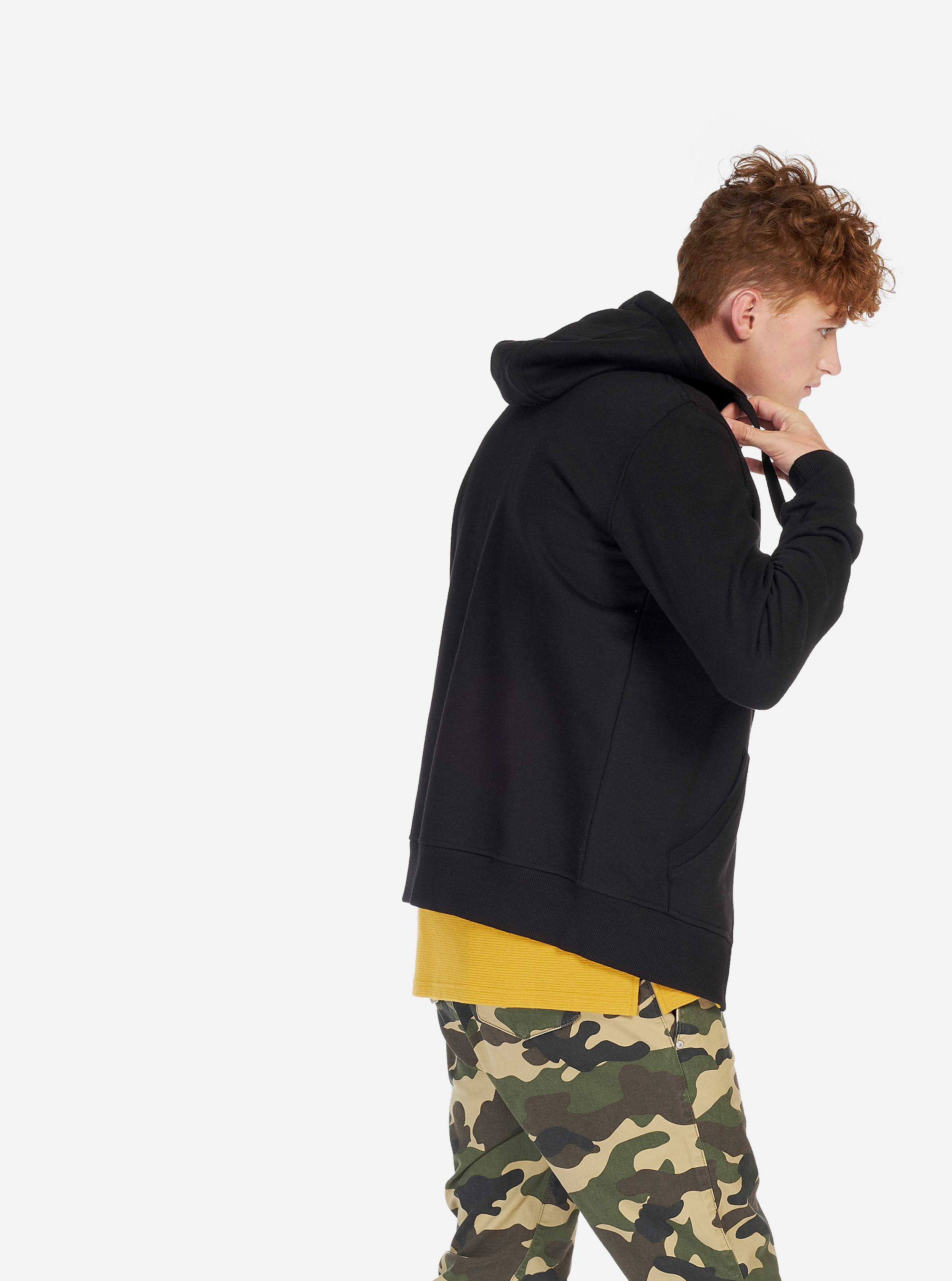 Cardigan basique en sweat, C101 BLACK