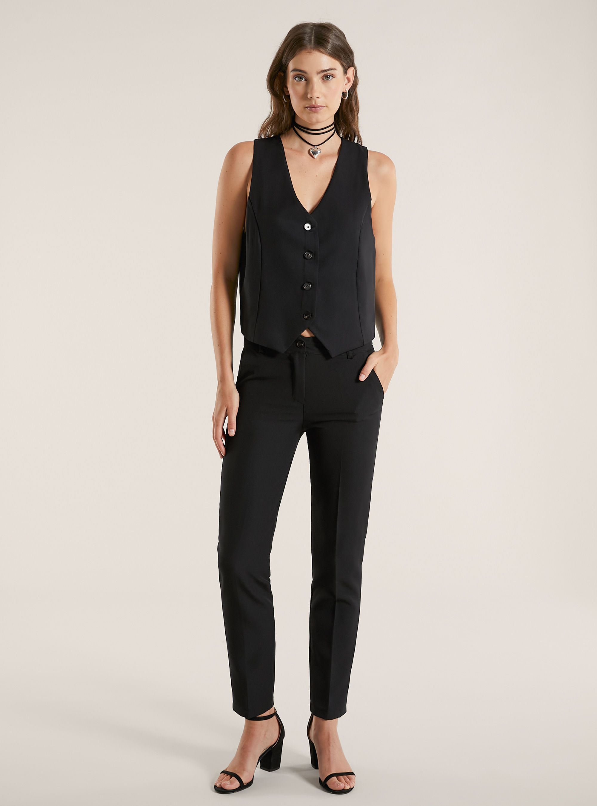 Tailored pants, BK1 BLACK