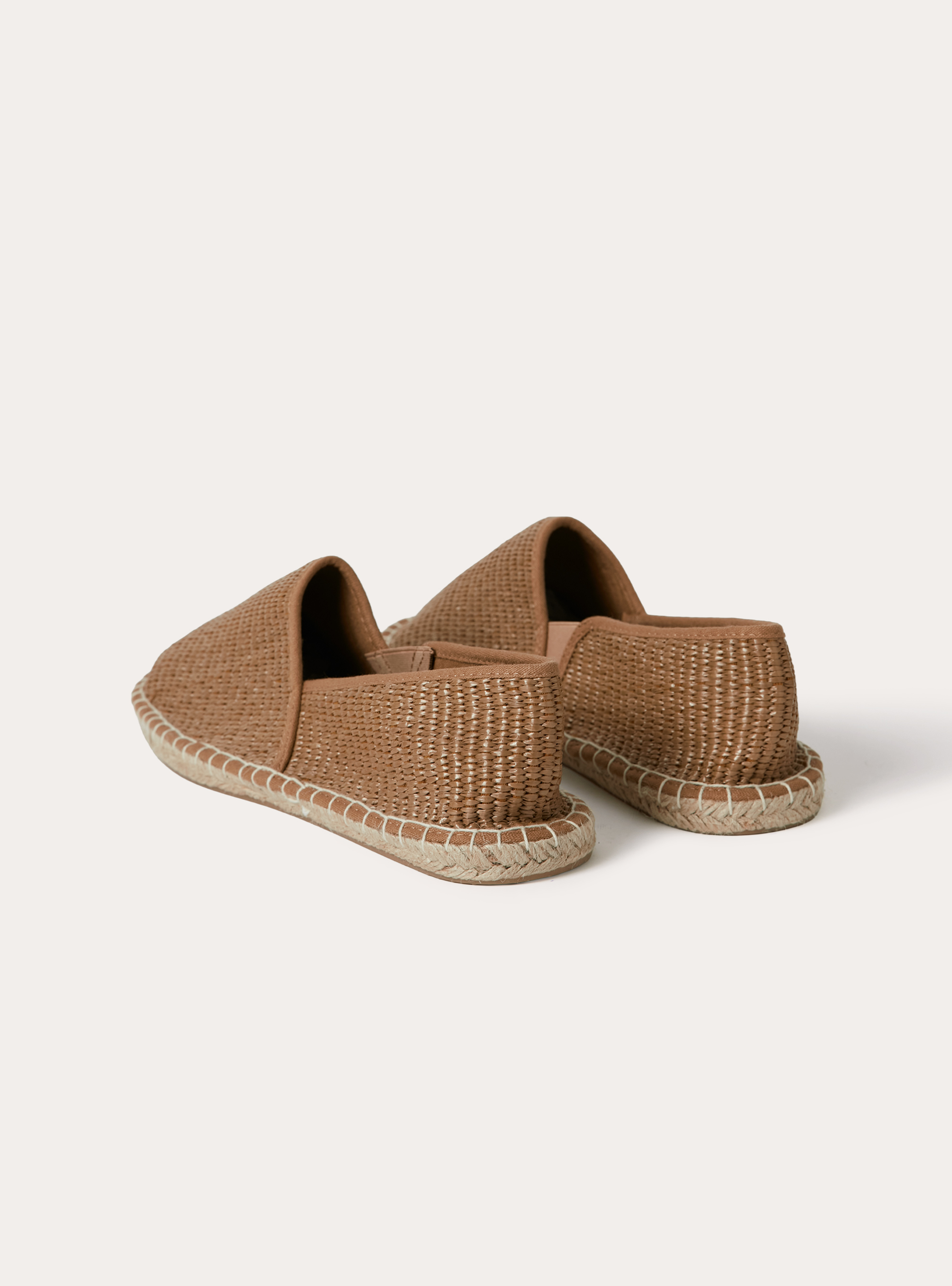 Espadrilles Plats Tressees, BR2 BROWN MEDIUM