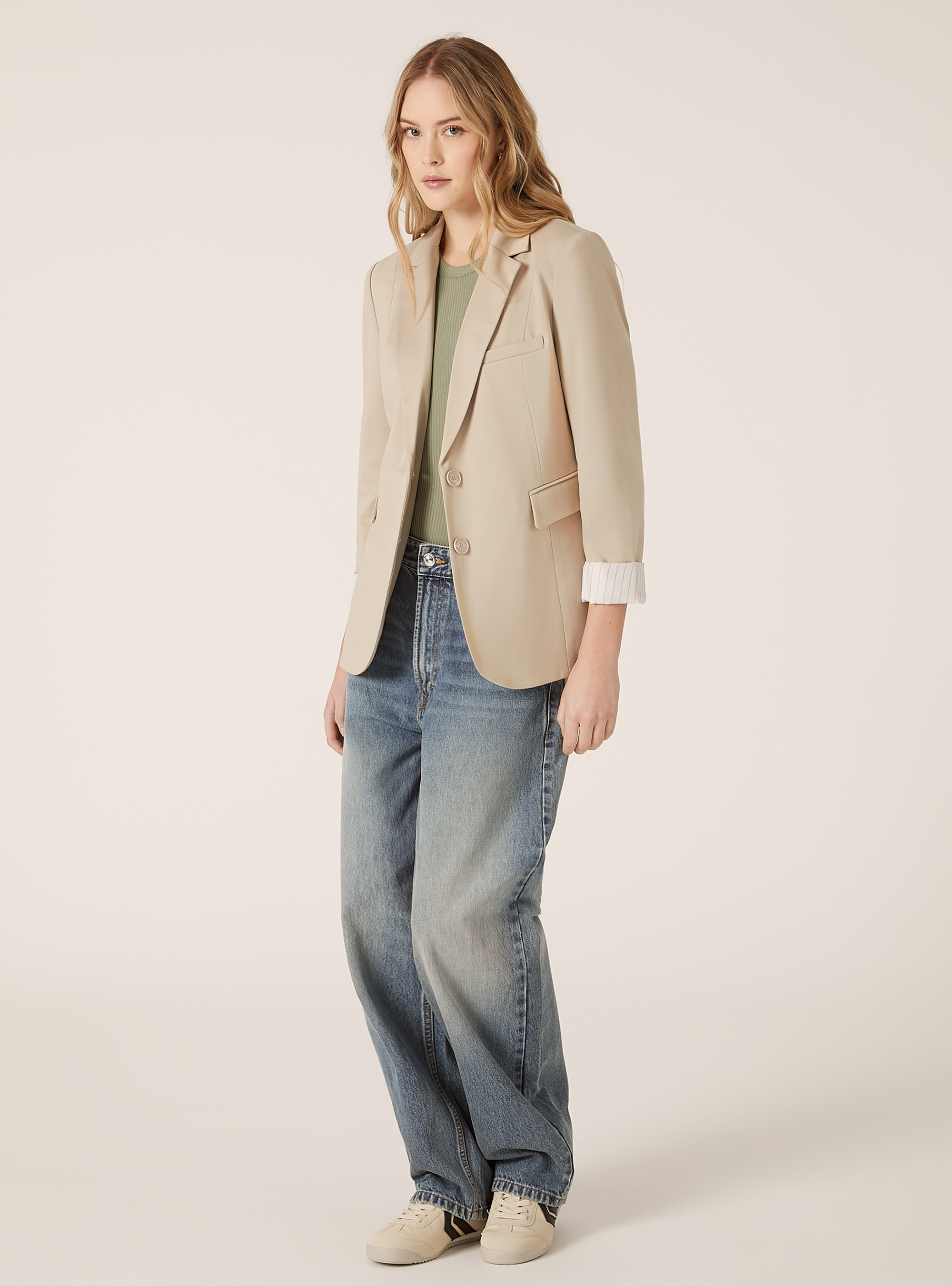 Jersey blazer, BG3 BEIGE LIGHT