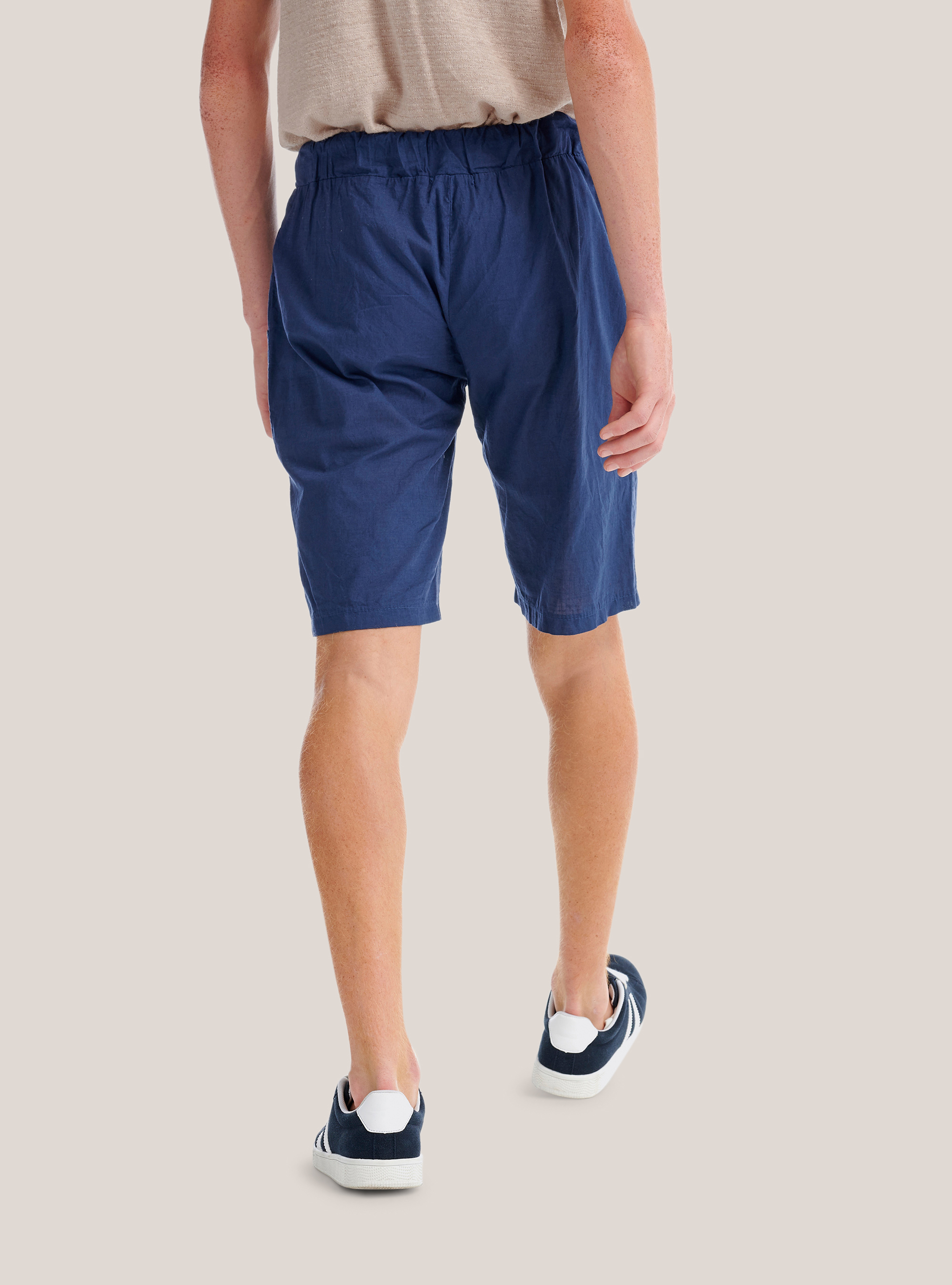 One color Bermuda, BLUE NAVY