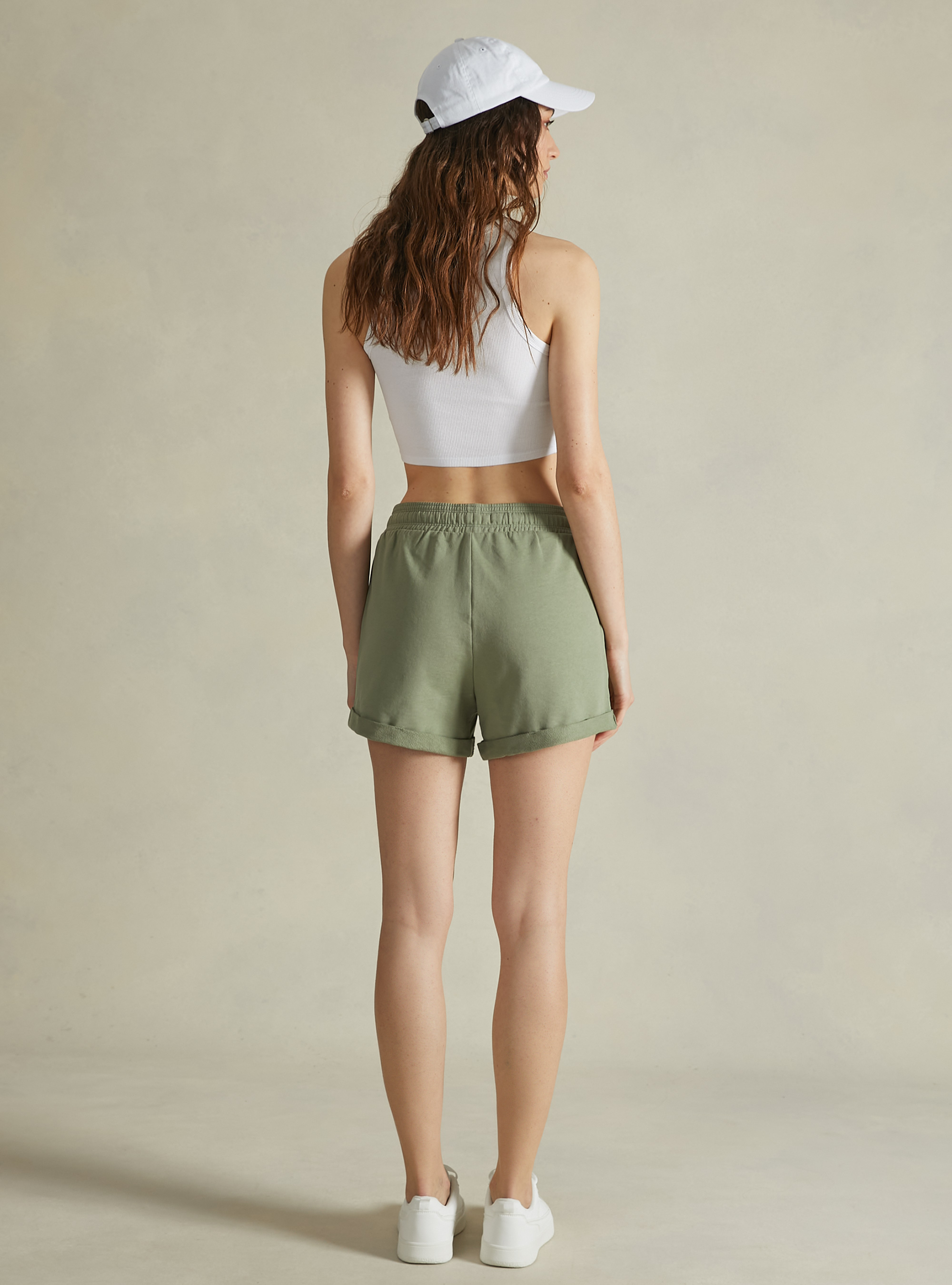 Plush shorts with drawstrings, KY2 KAKY MEDIUM