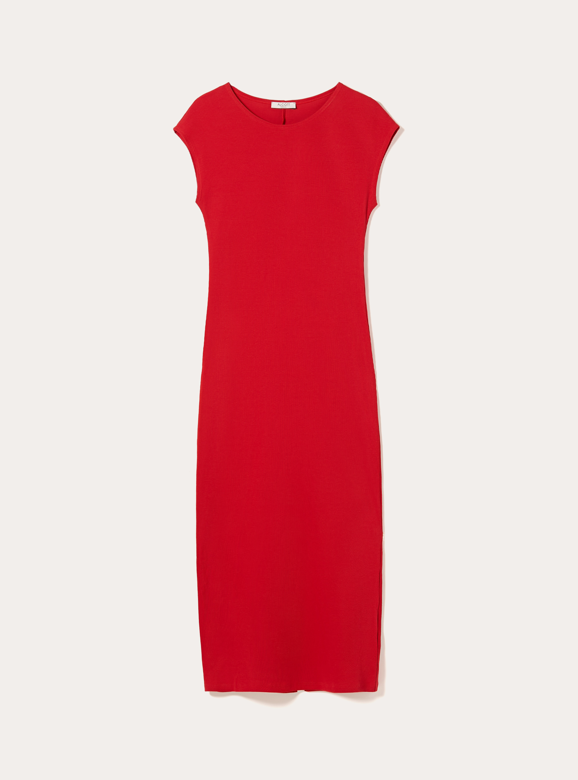 Fitted ribbed dress, RD2 RED MEDIUM