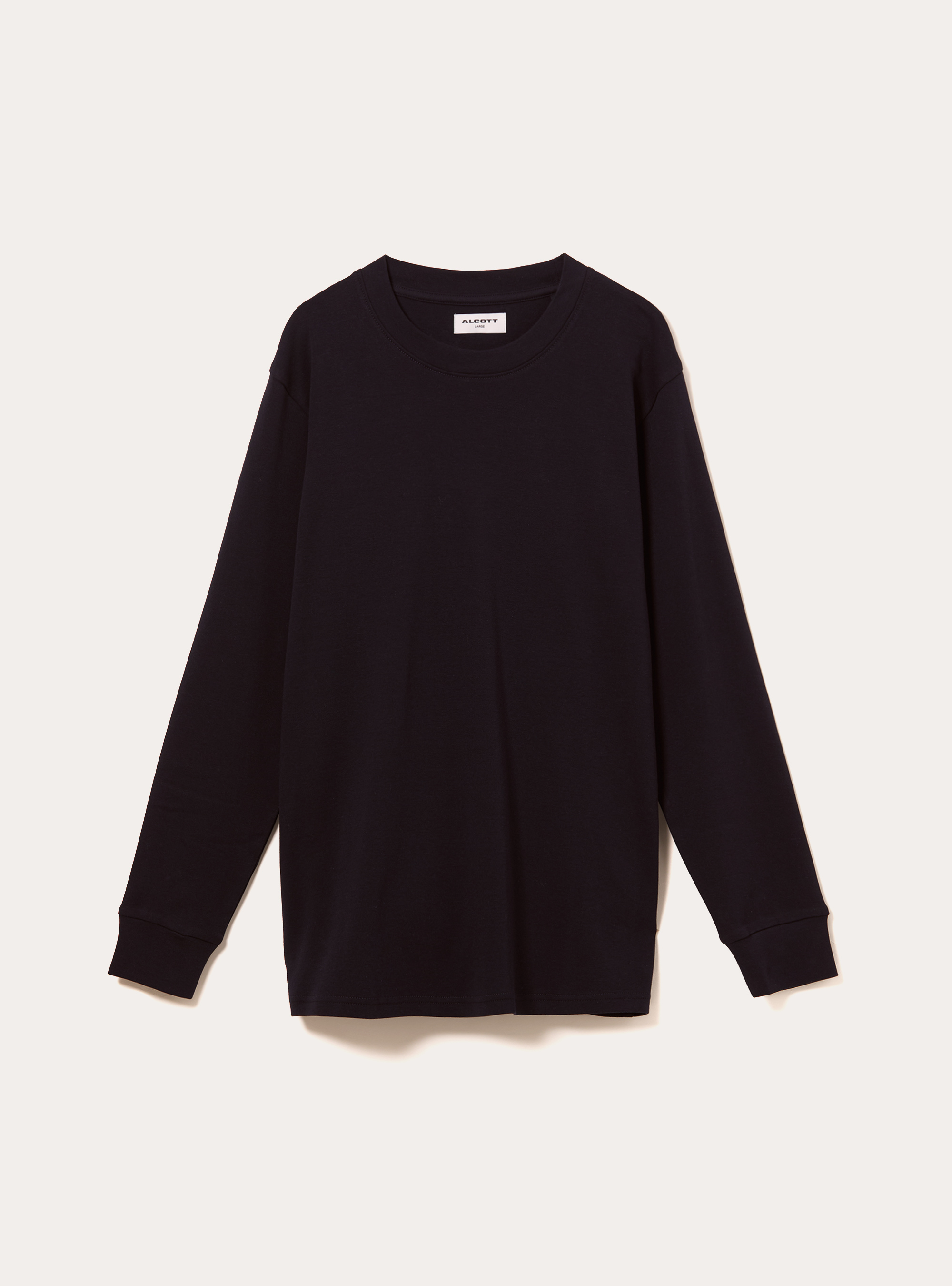 Long-sleeved cotton T-shirt, NA1 NAVY DARK