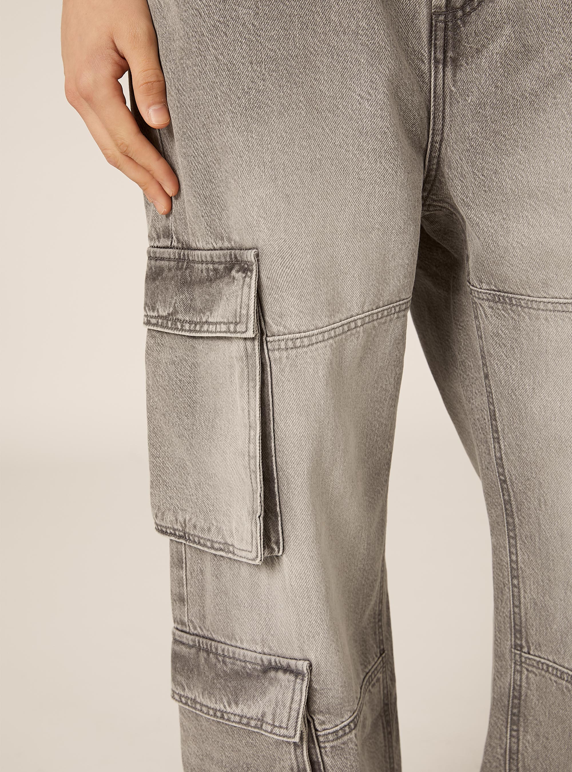 Jeans cargo, D00G GREY