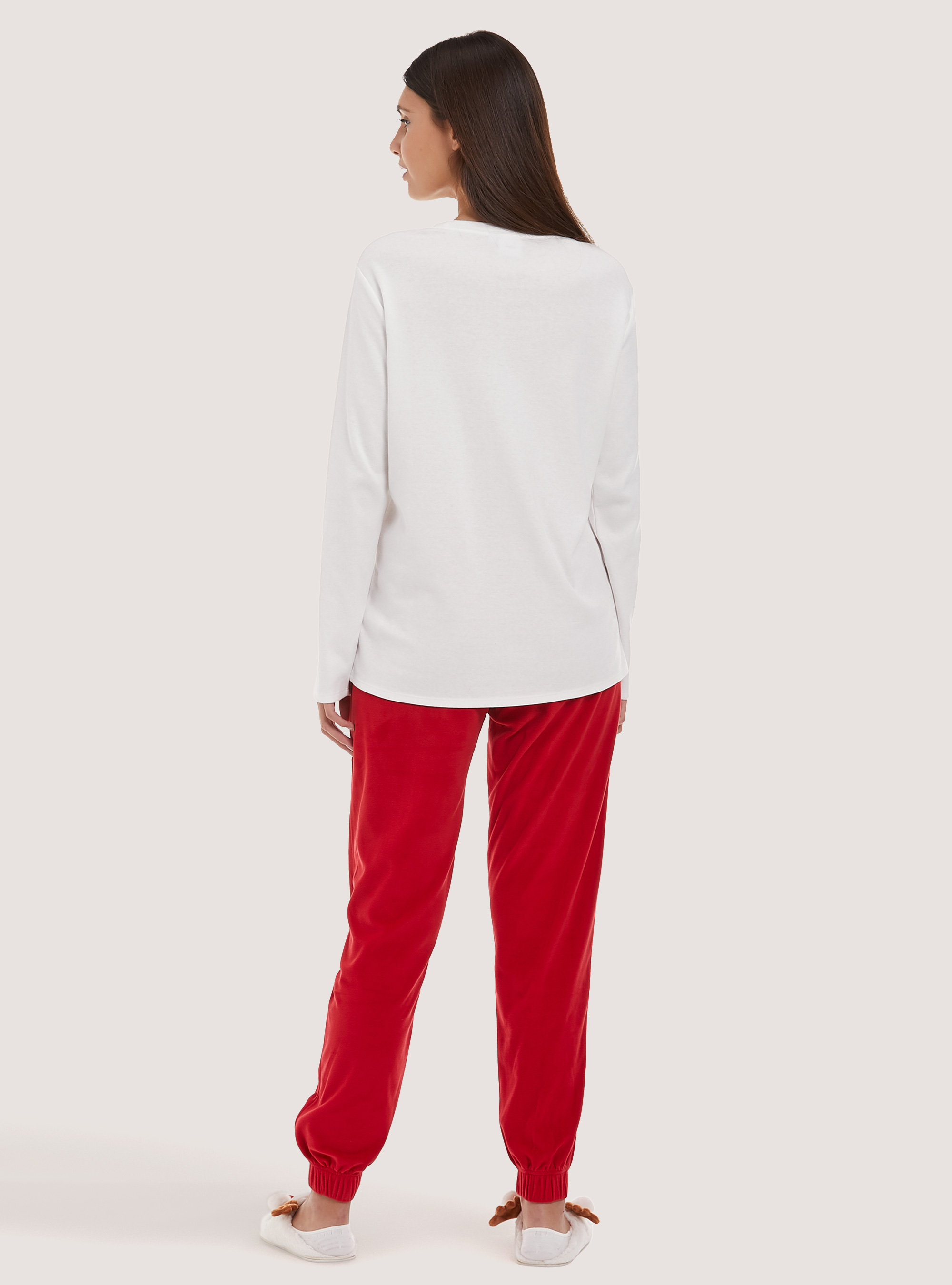 Pigiama minnie claus interlock ciniglia, WH2 WHITE