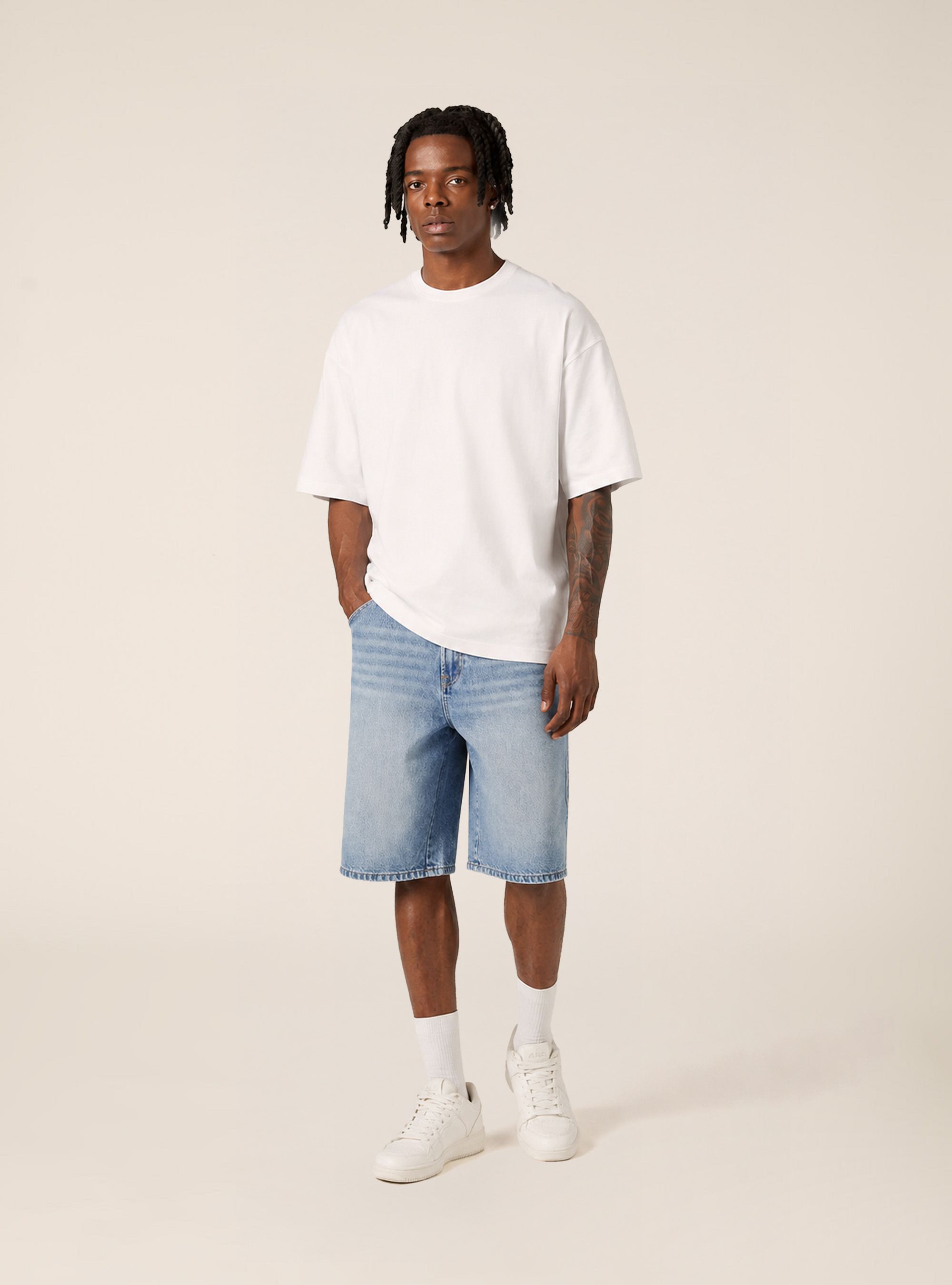 T-shirt  stampa sorridi sei bellissima, WH1 OFF WHITE