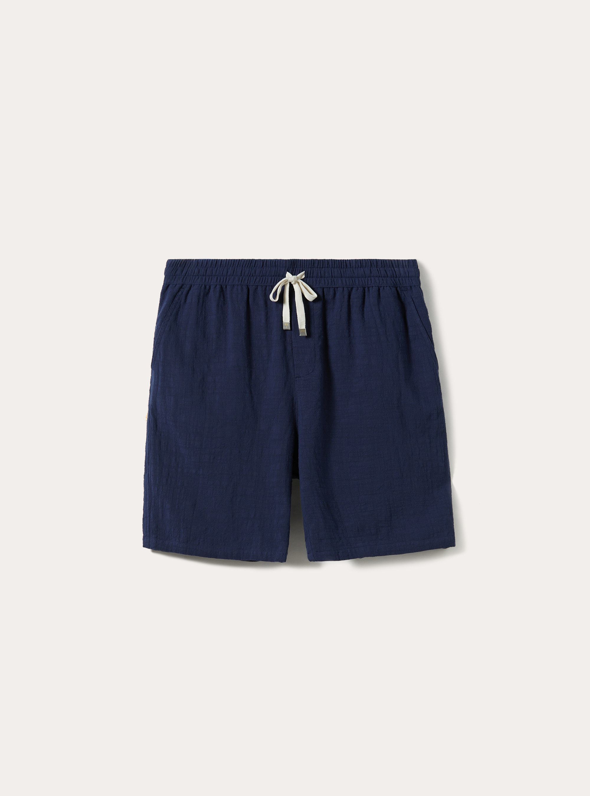 Cotton Bermuda shorts with elasticated waistband, NA2 NAVY MEDIUM