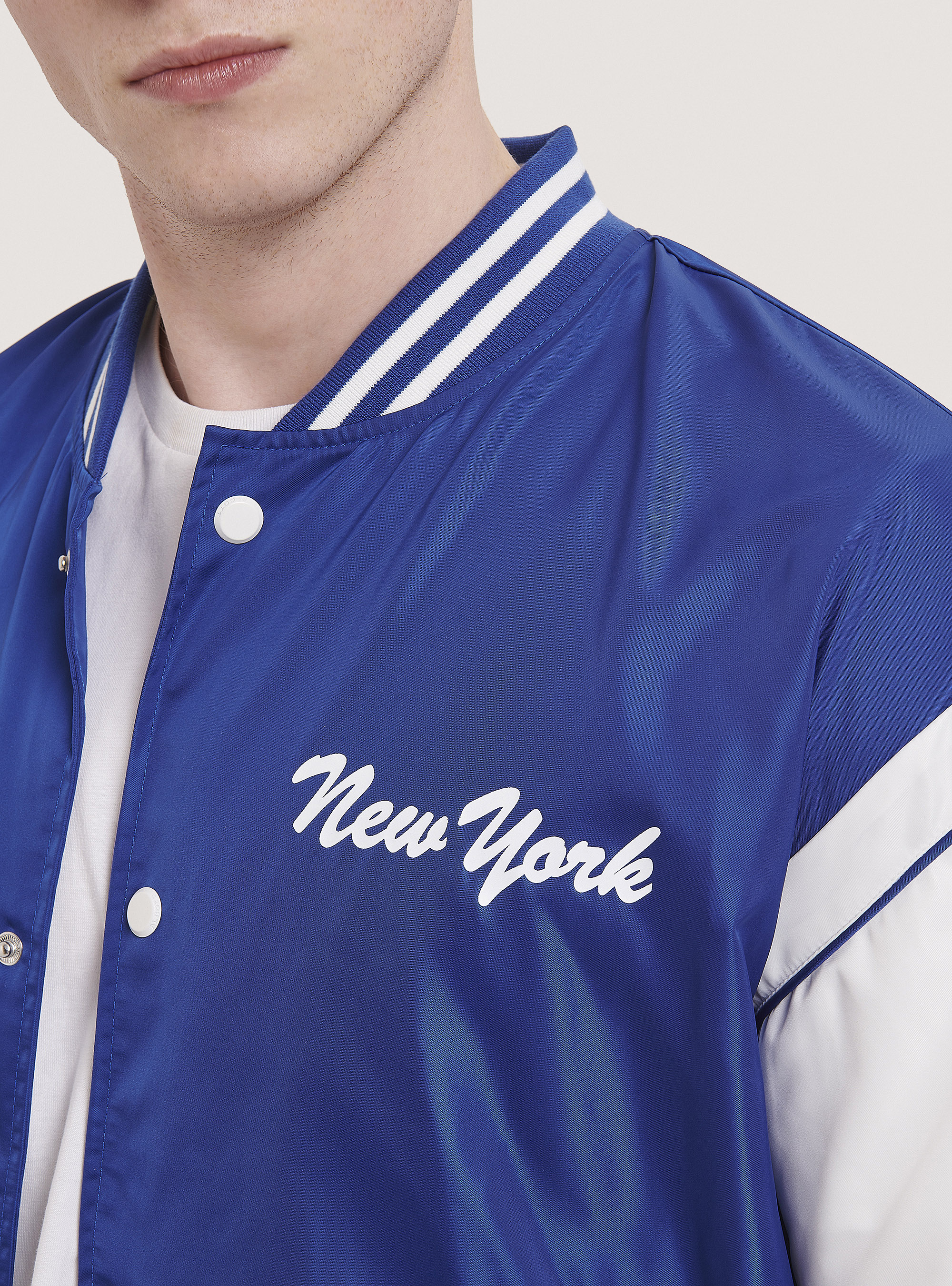 Satin college bomber jacket, C2227 ROYALE