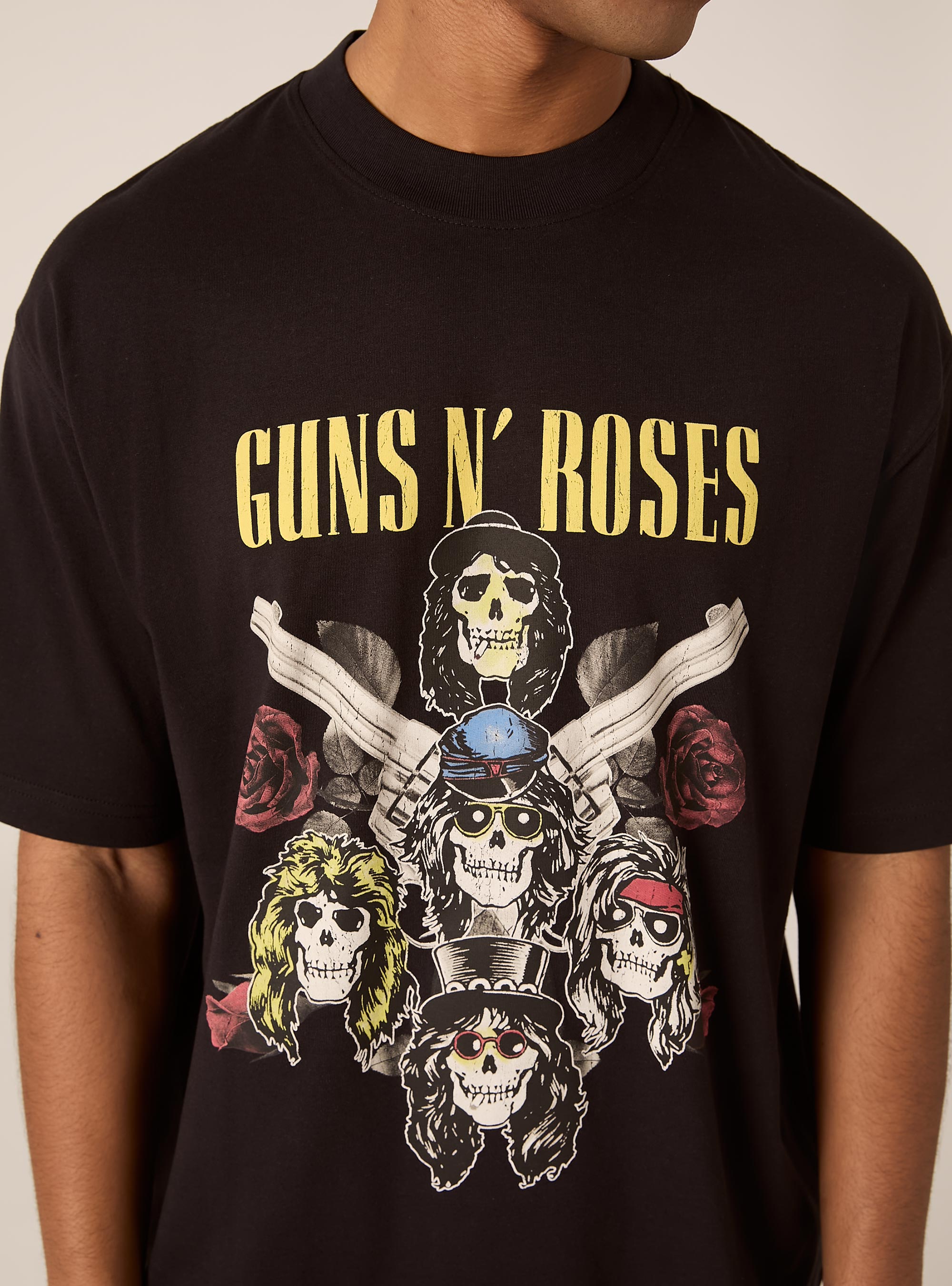 Guns N' Roses boxy fit T-shirt / Alcott, BK1 BLACK