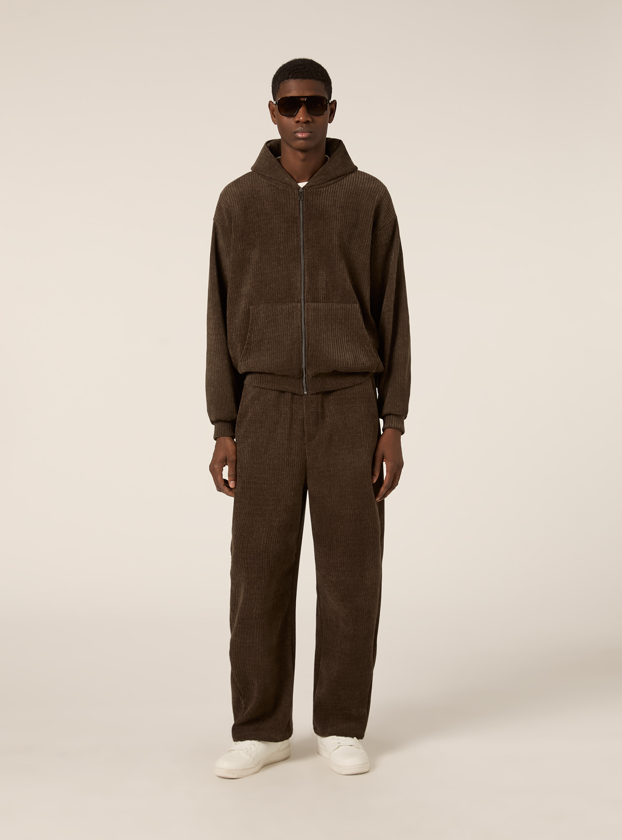 Pantalone in velluto a coste  barrel fit, BR2 BROWN MEDIUM