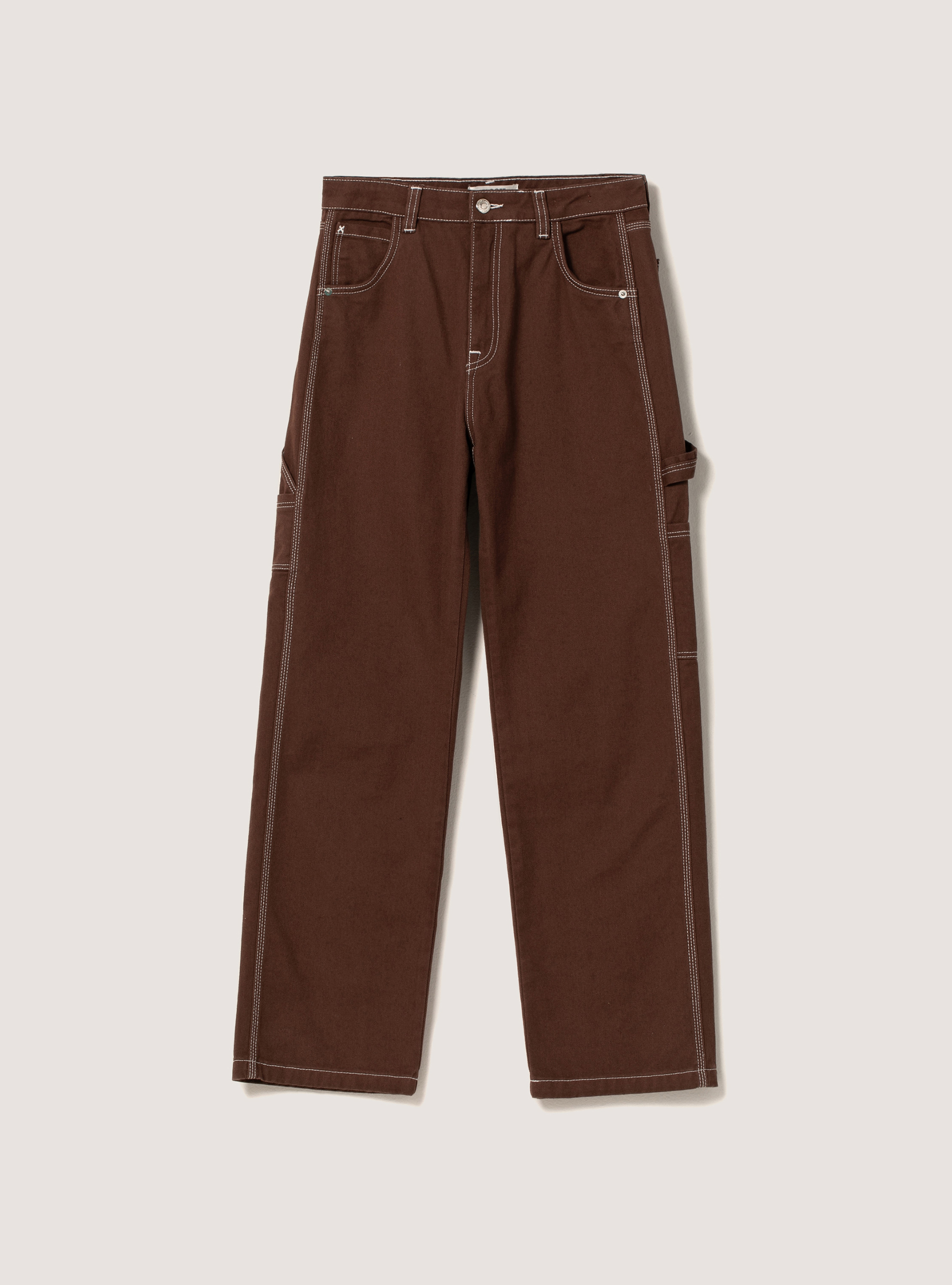 Cotton carpenter trousers, BR2 BROWN MEDIUM