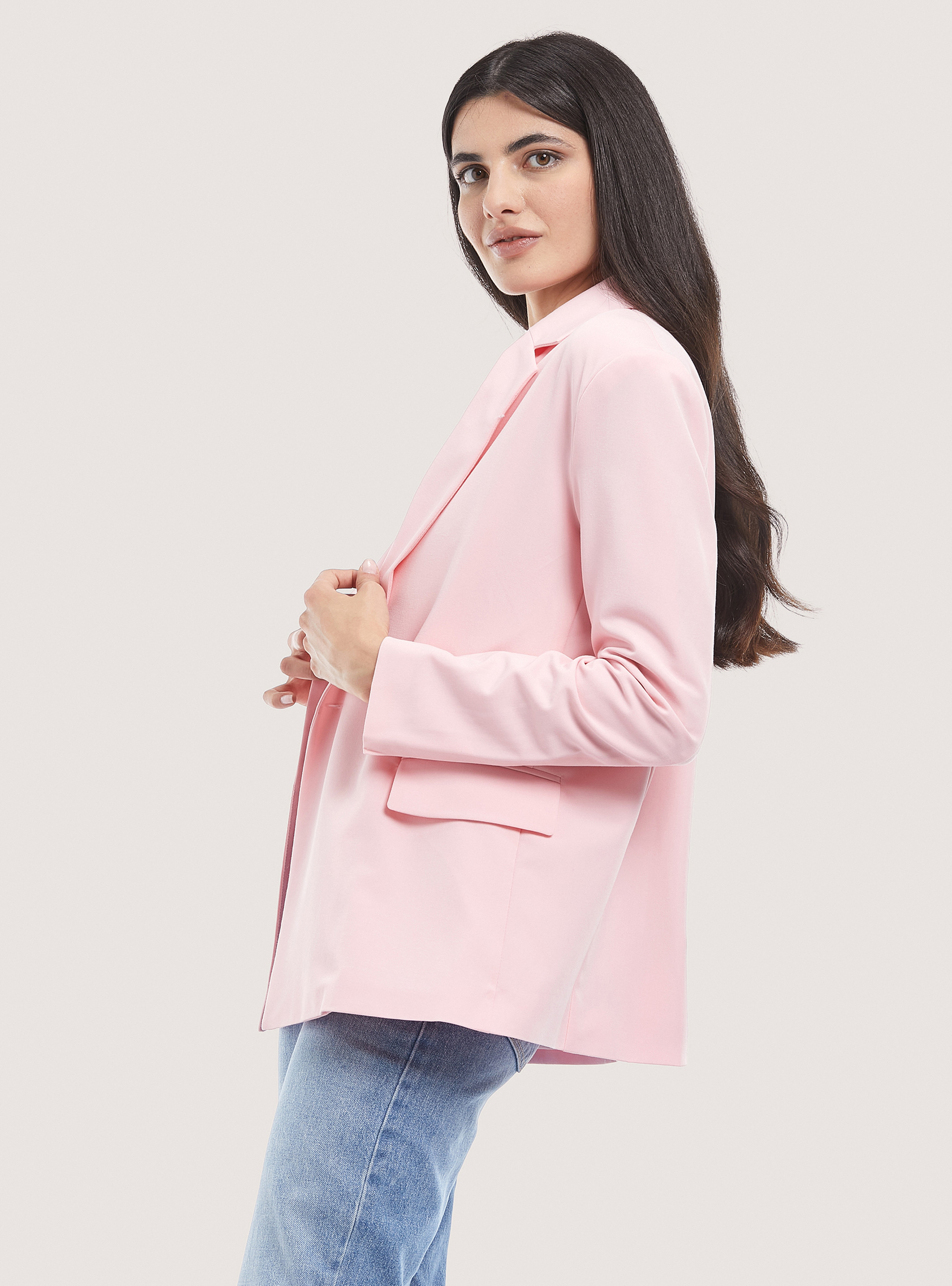 Oversized single breasted blazer, C4400 PINK