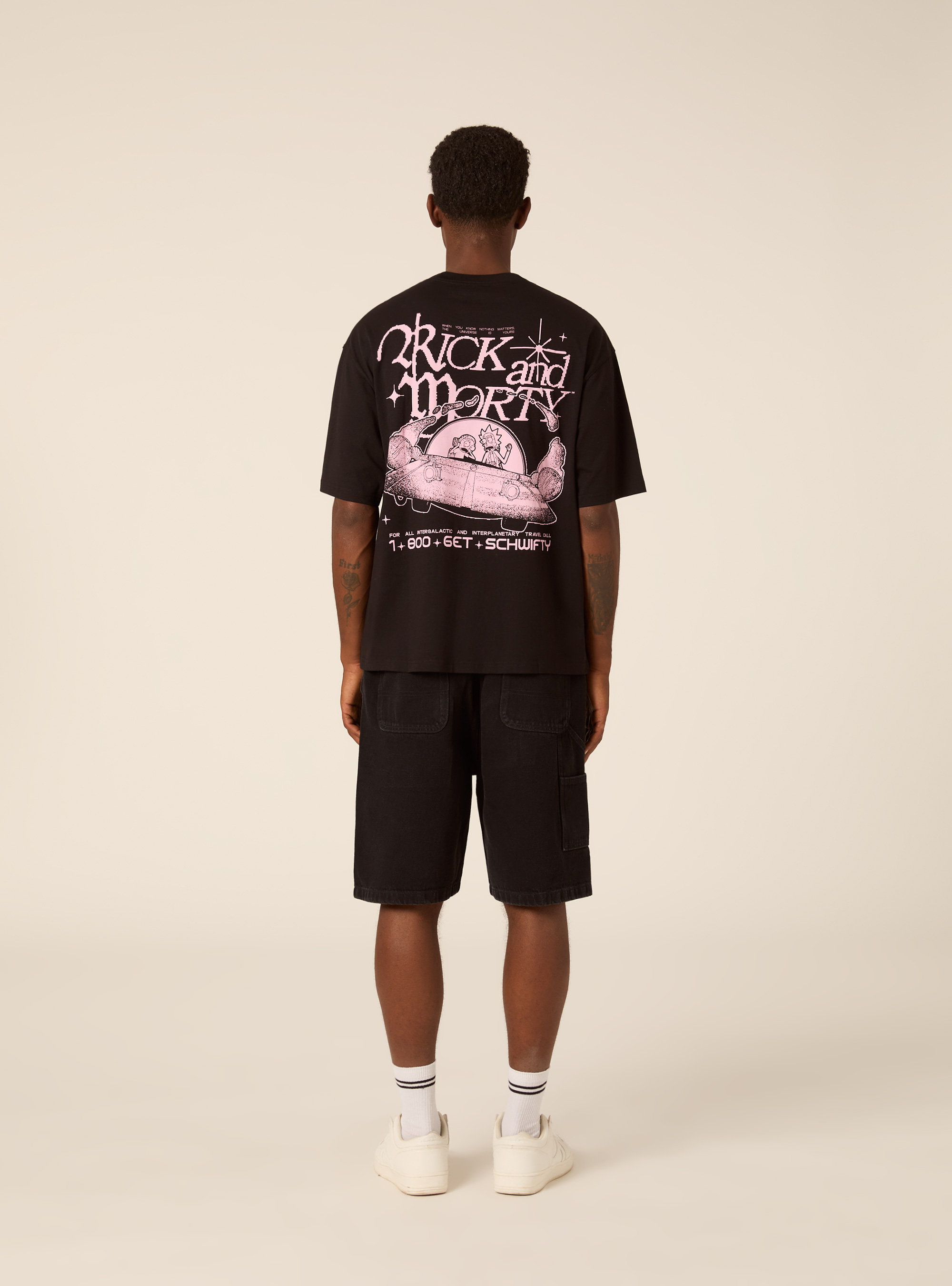 T-shirt rick and morty boxy fit, BK1 BLACK