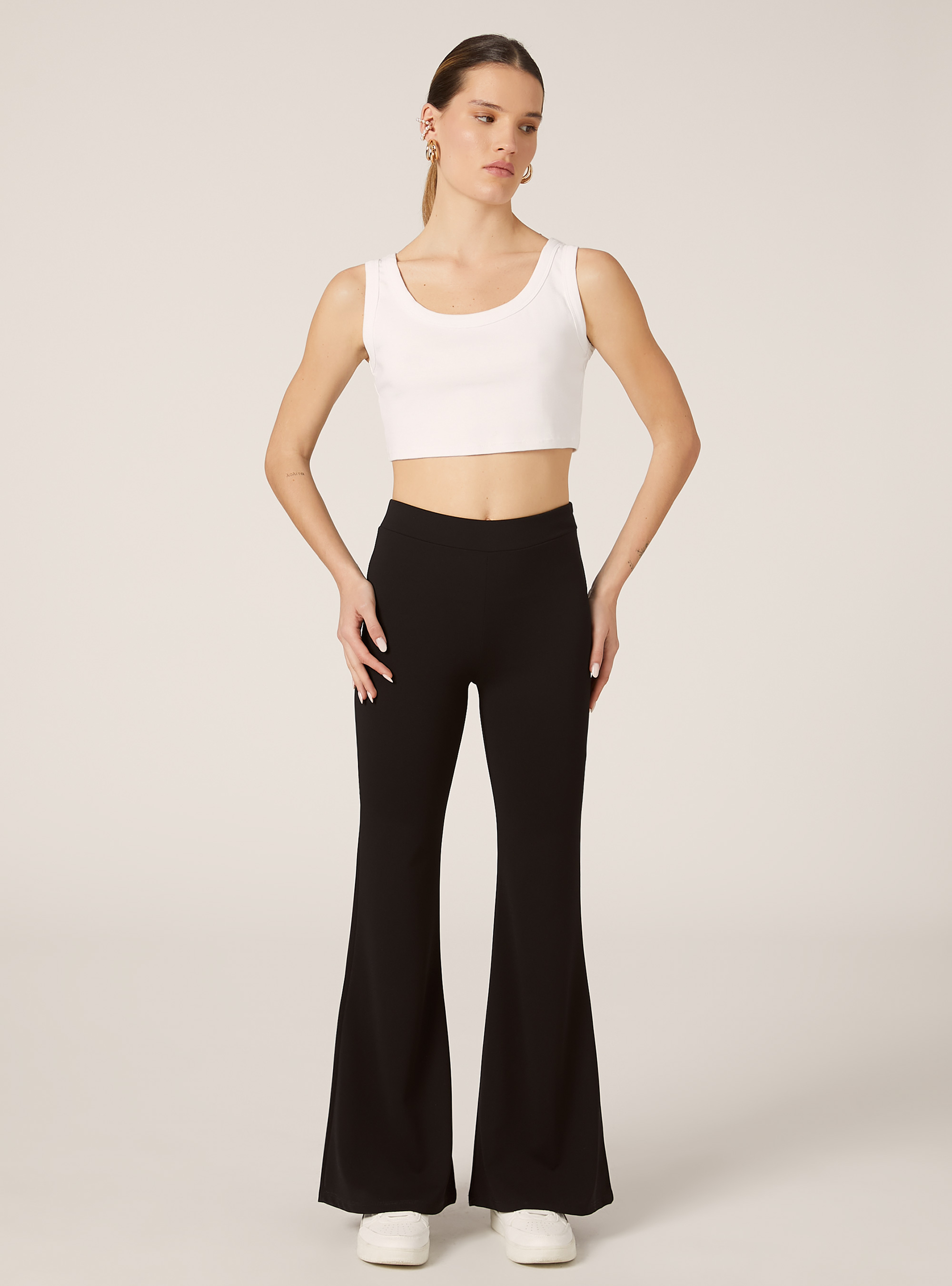 Pantalon legging &eacute;vas&eacute;, BK1 BLACK