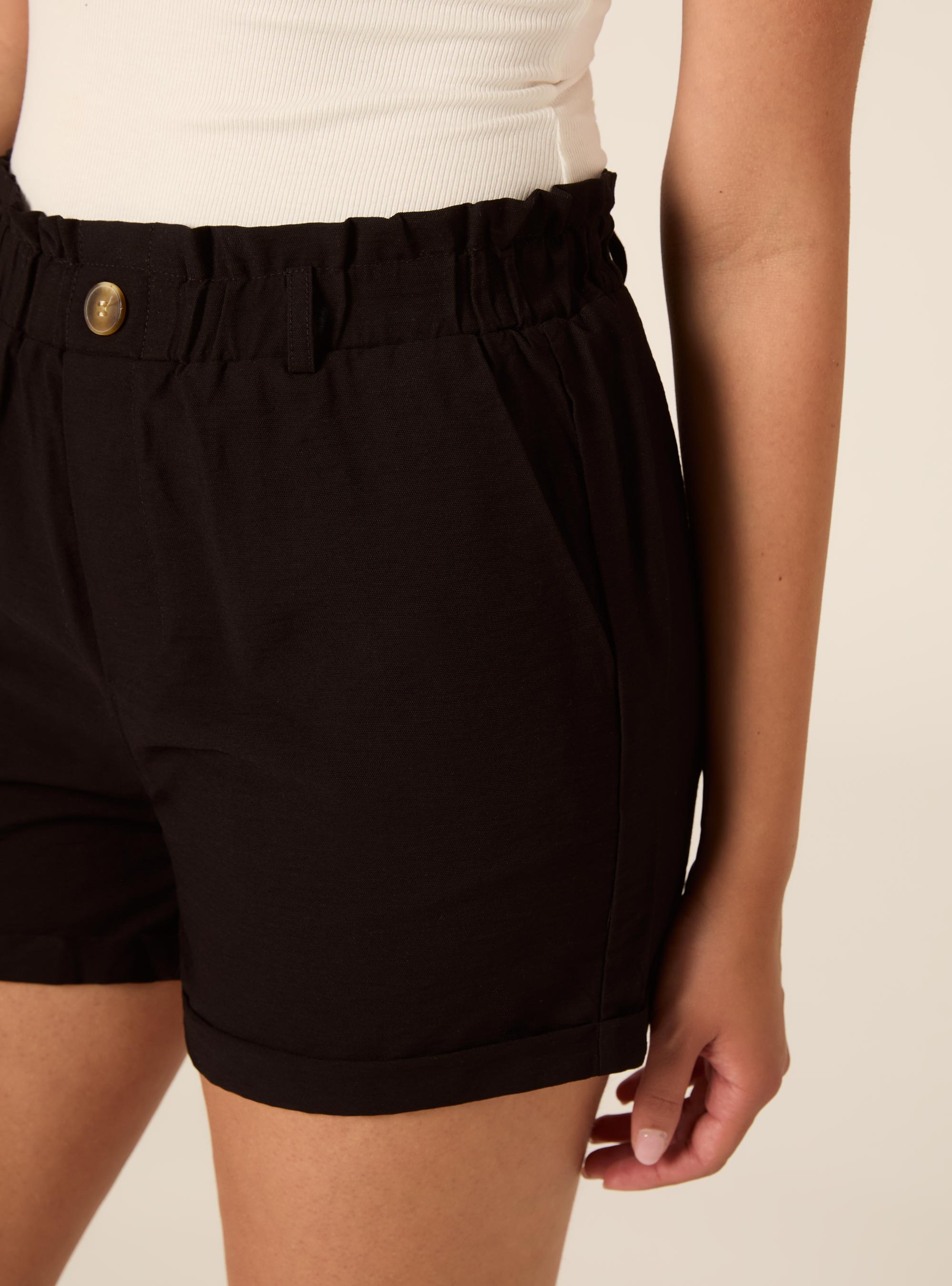 Shorts with candy waist, BK1 BLACK