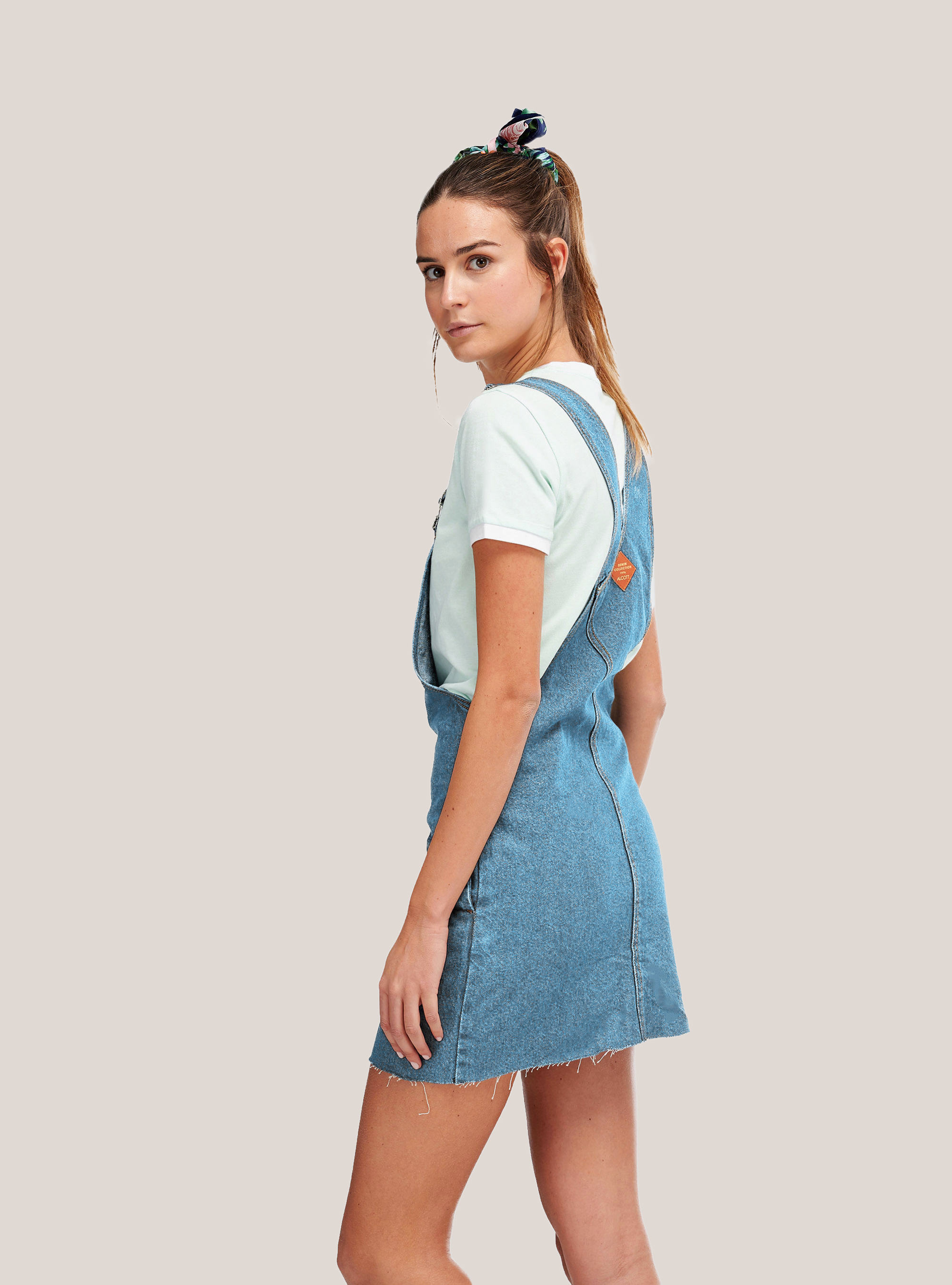 denim playsuit short