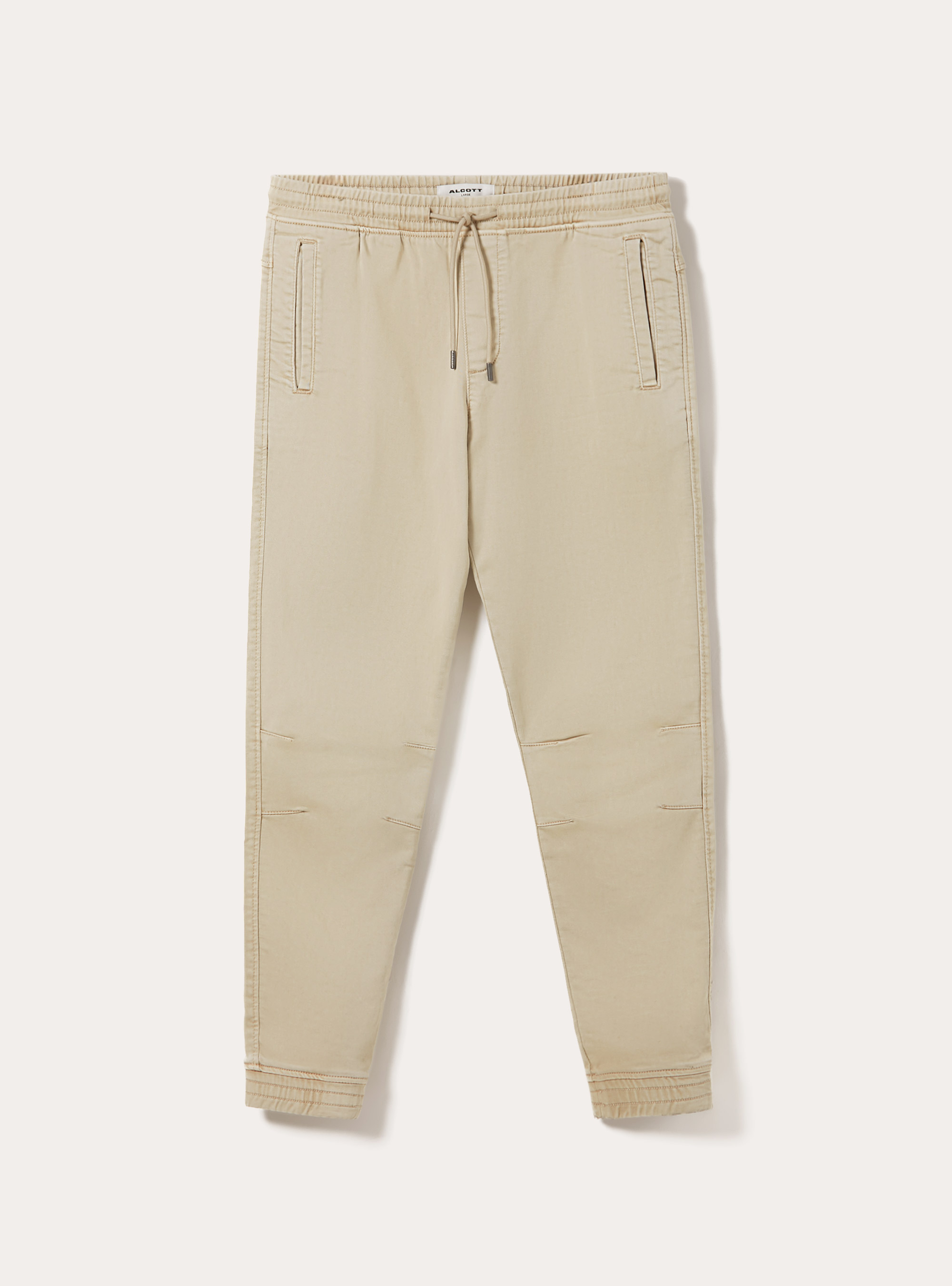 Cotton jogger trousers, BG3 BEIGE LIGHT