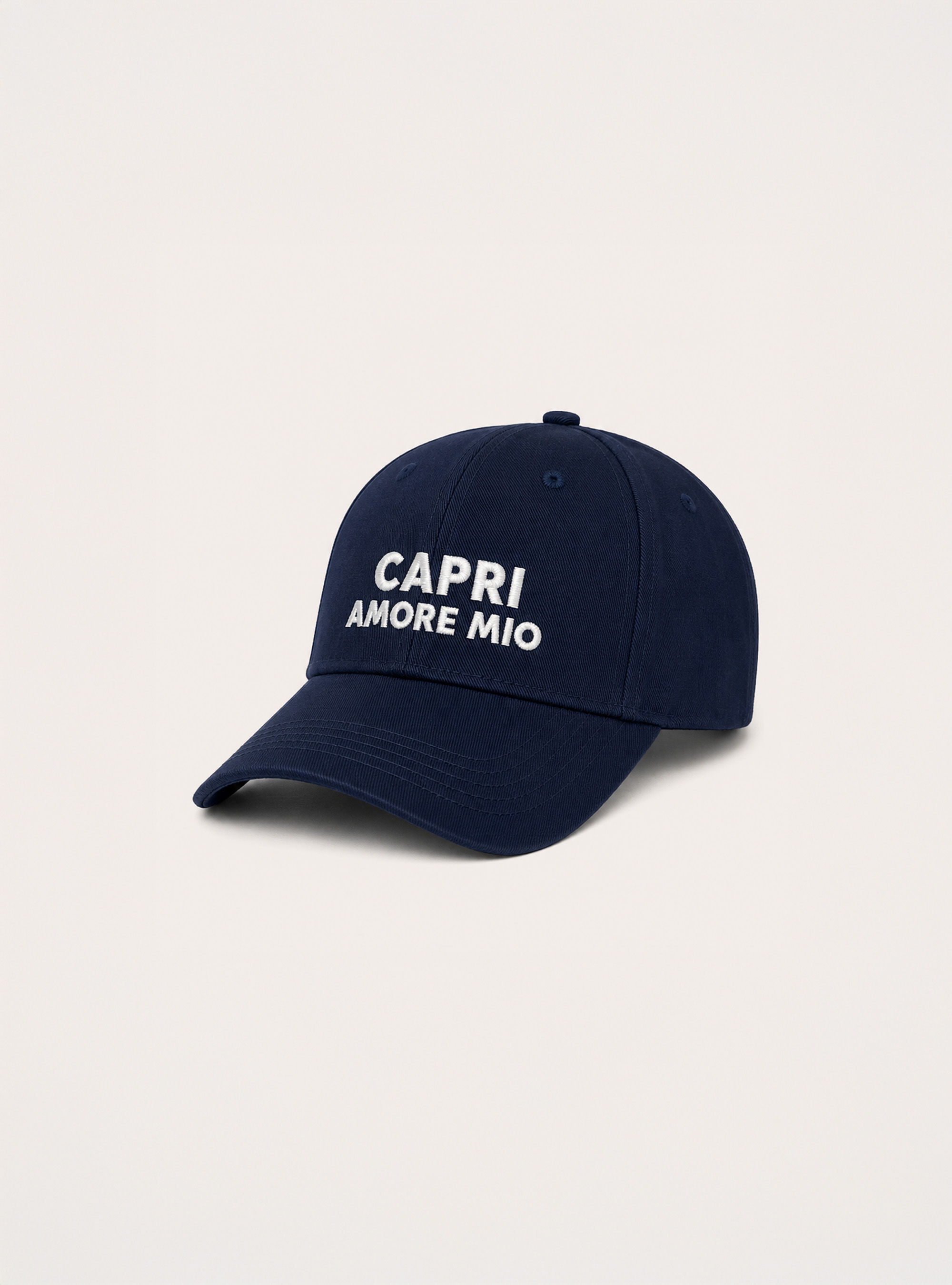 Cappello con ricamo capri amore mio, NA1 NAVY DARK