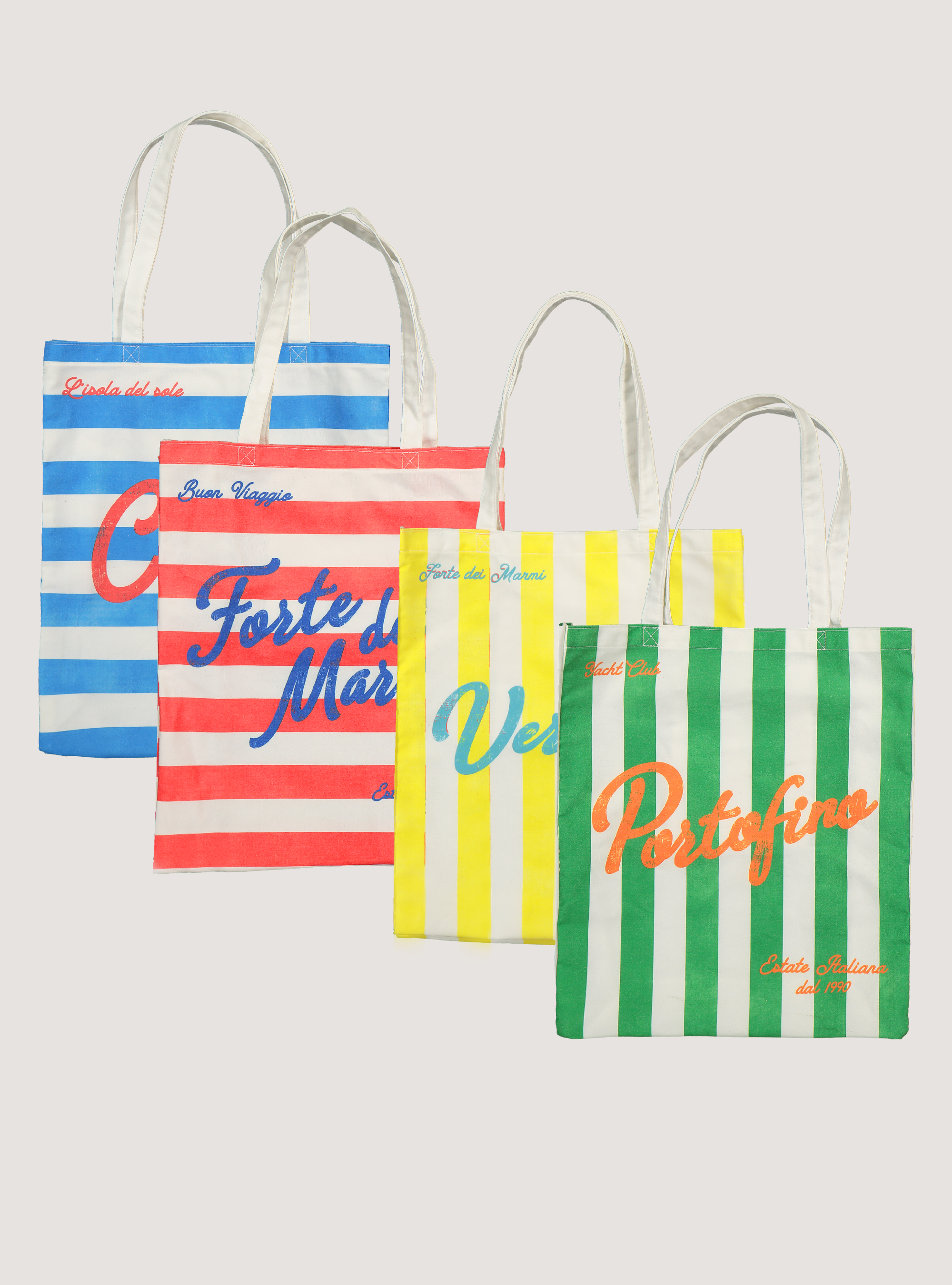 Shopper a righe, C6577 GREEN