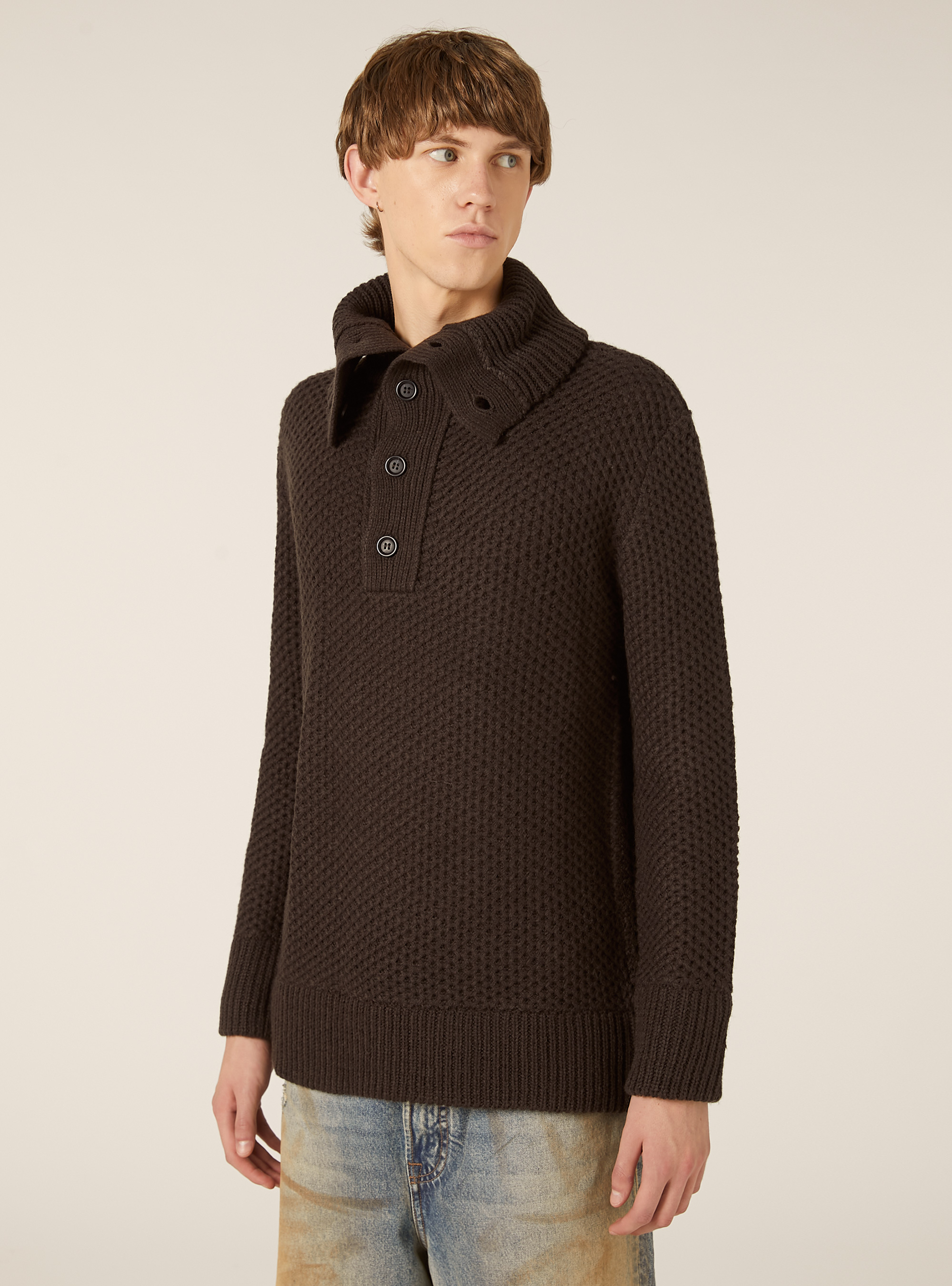 Pullover mit Polokragen, BR2 BROWN MEDIUM