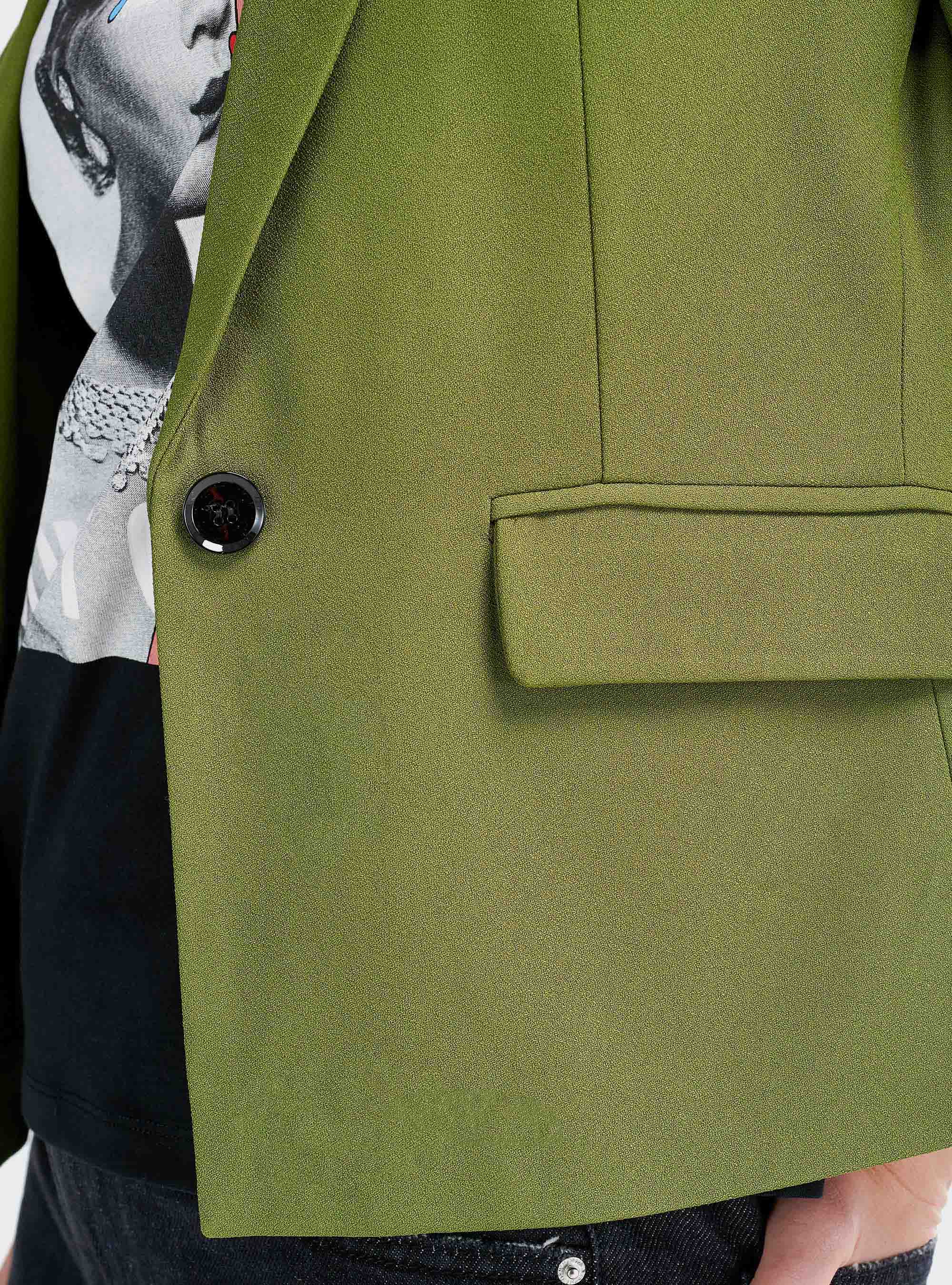 Blazer with a lapel collar, C0616 KAKY