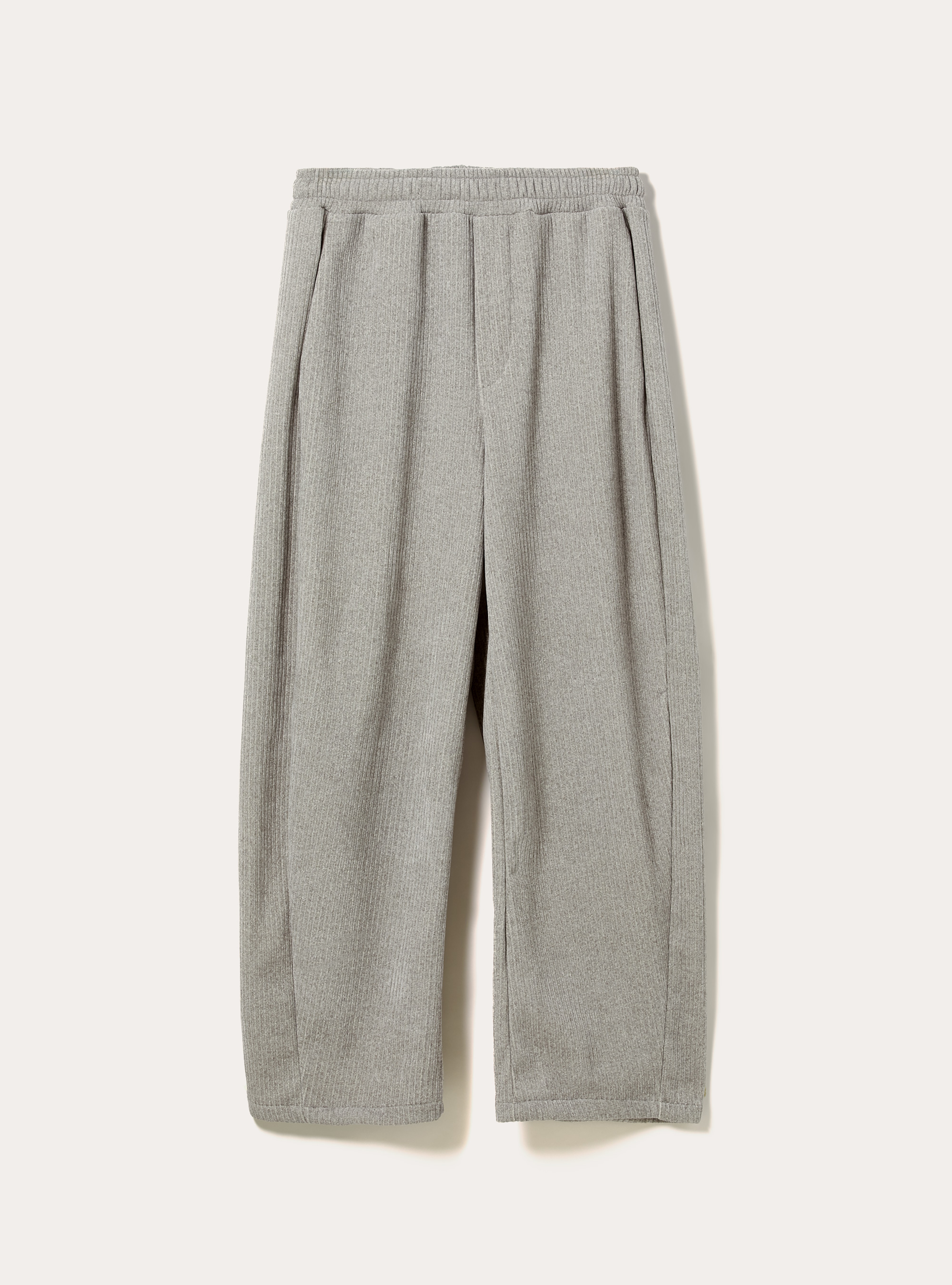 Pantalone in velluto a coste  barrel fit, MGY3 GREY MEL LIGHT