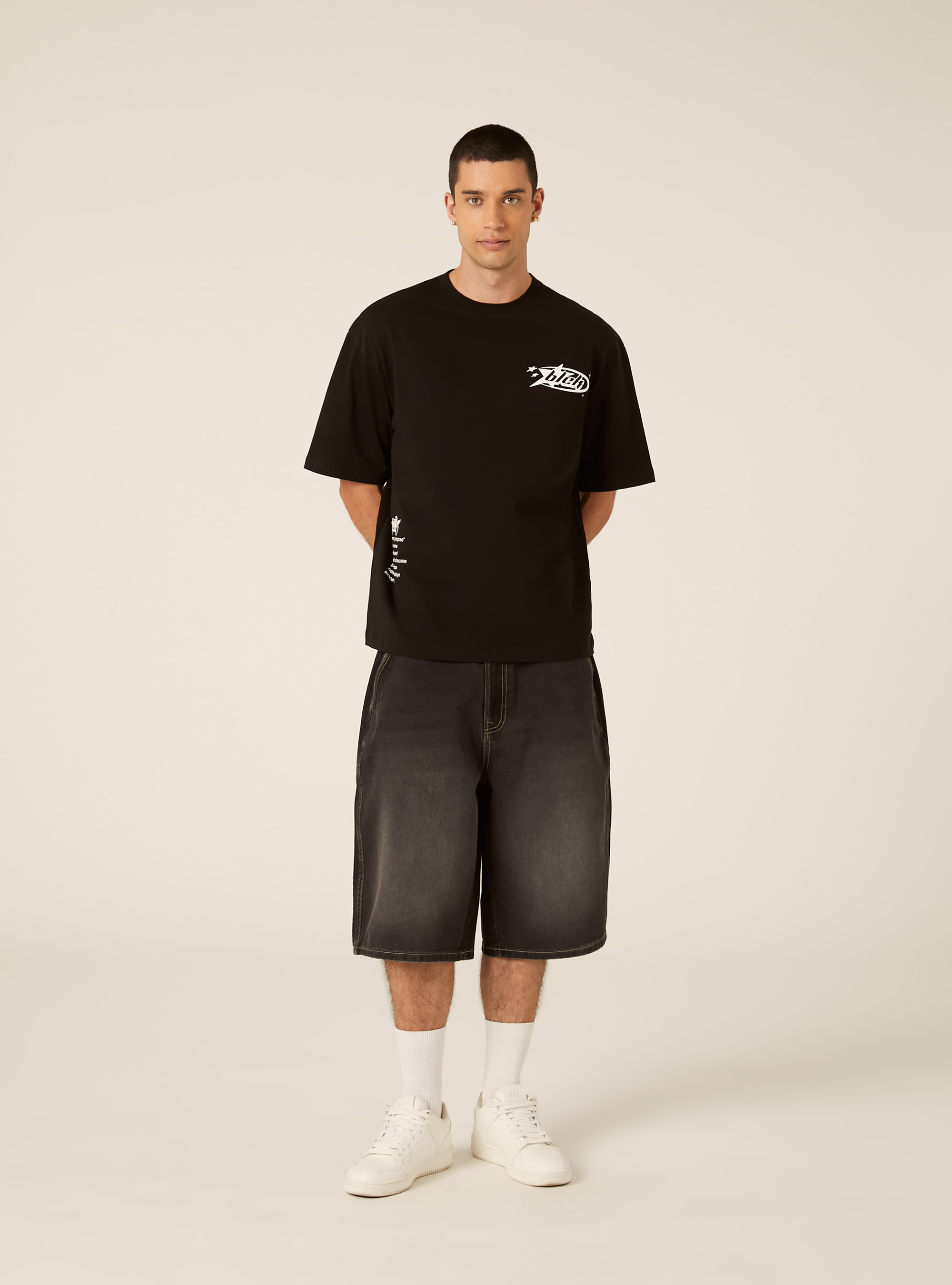 Six Seven Print T-Shirt, BK1 BLACK