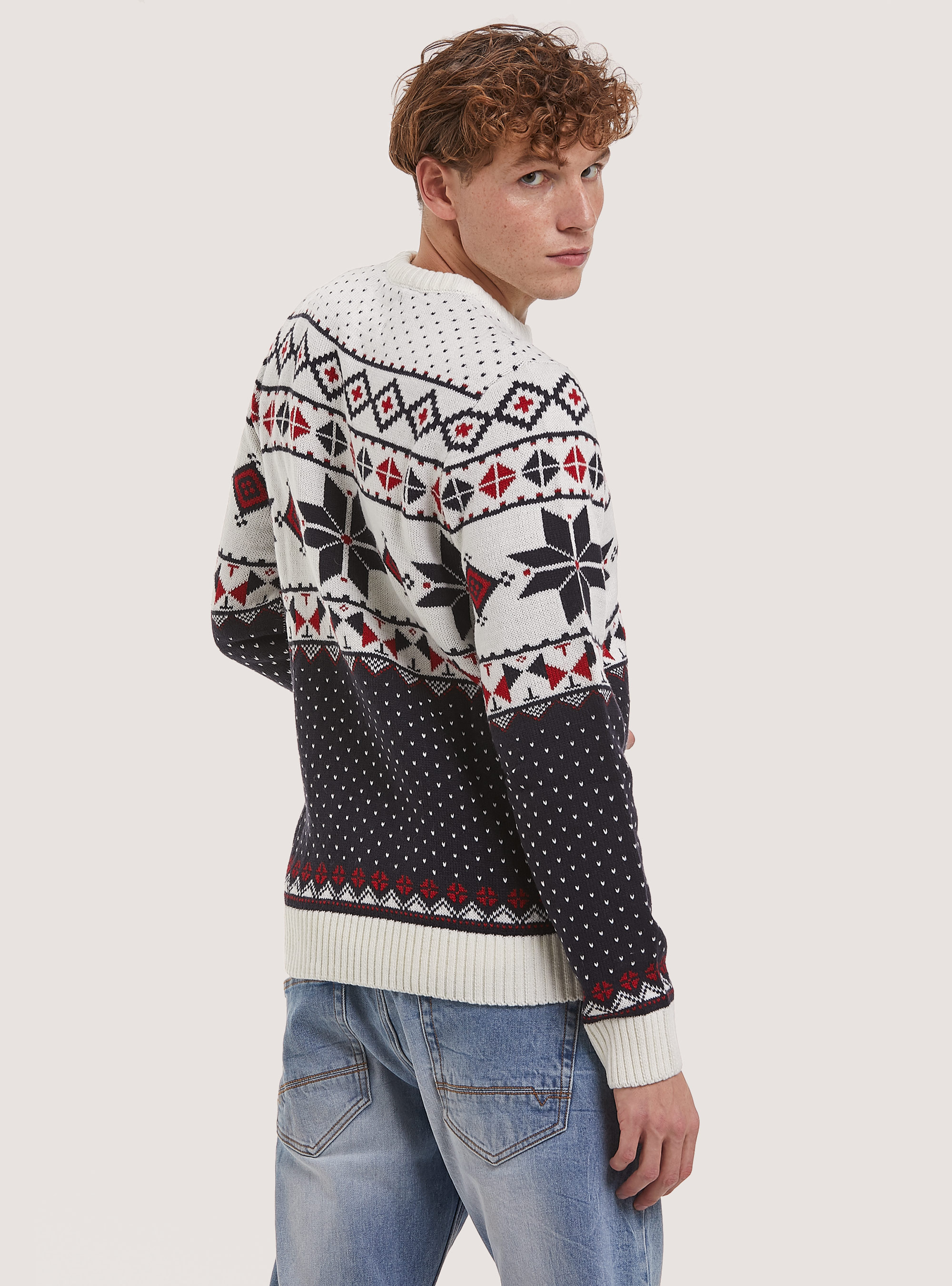 Pullover Christmas Family Collection, WH1 OFF WHITE