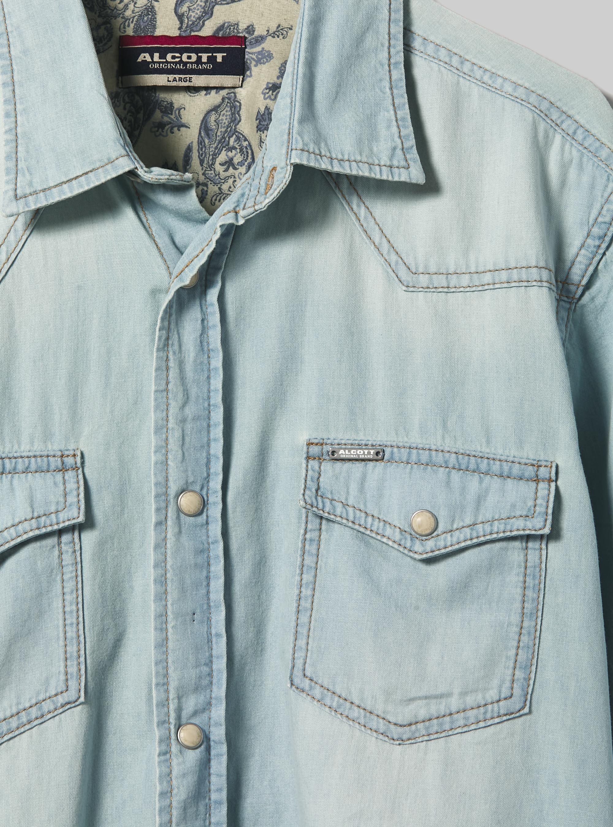 Camisa vaquera, AZUL