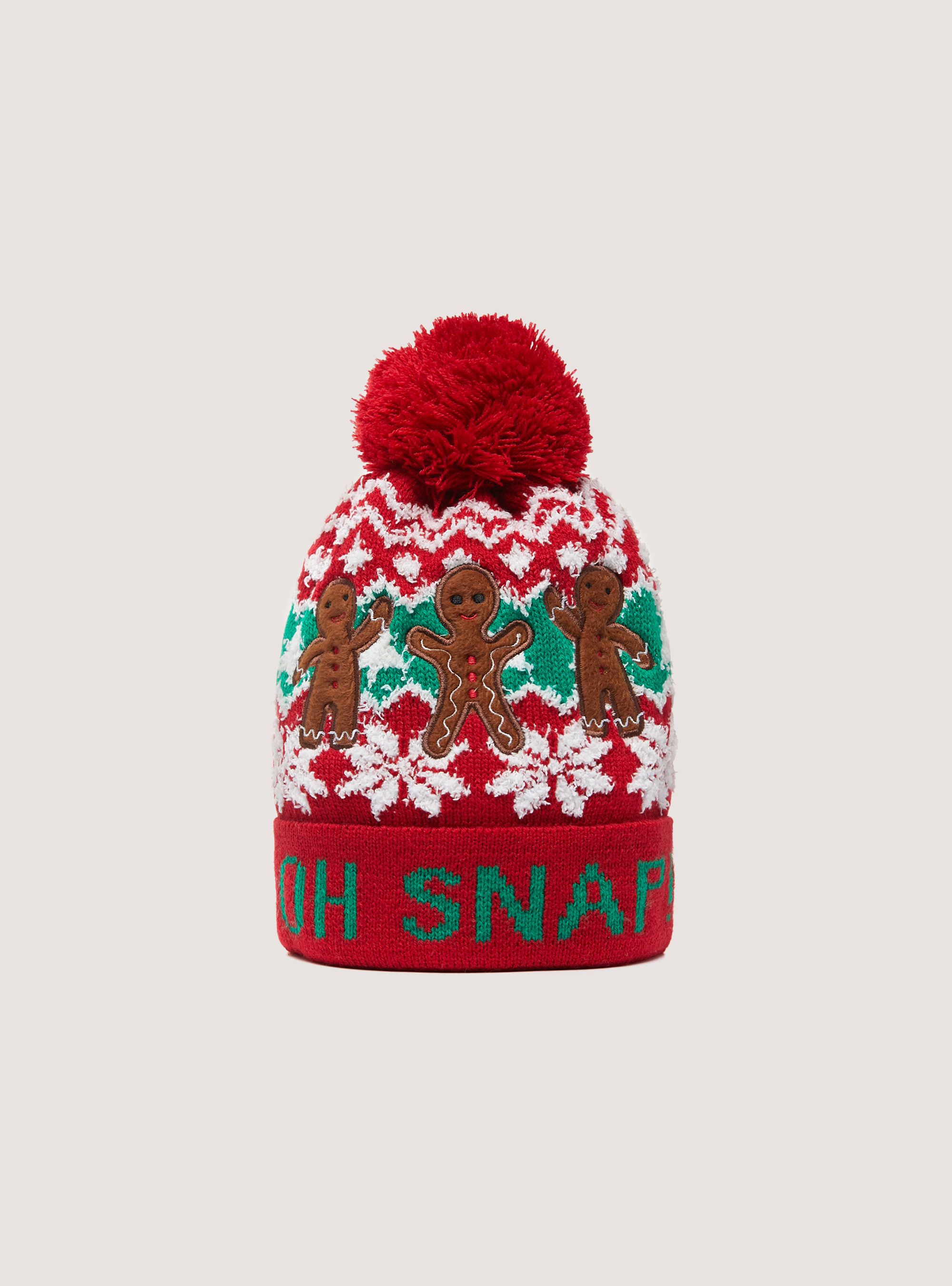 Cappello con pon pon Christmas Collection, RD2 RED MEDIUM