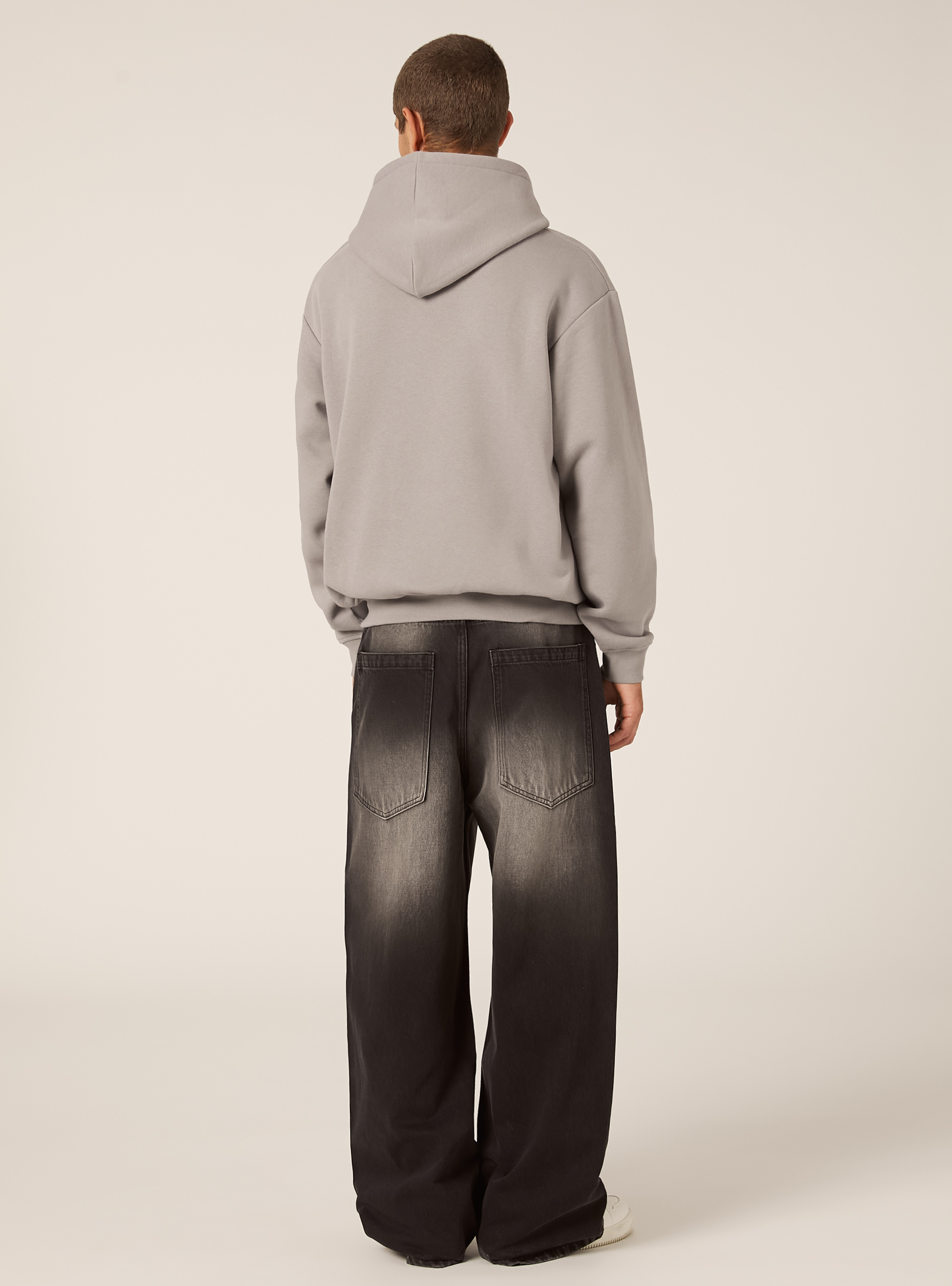 Boxy fit hoodie, GY2 GREY MEDIUM