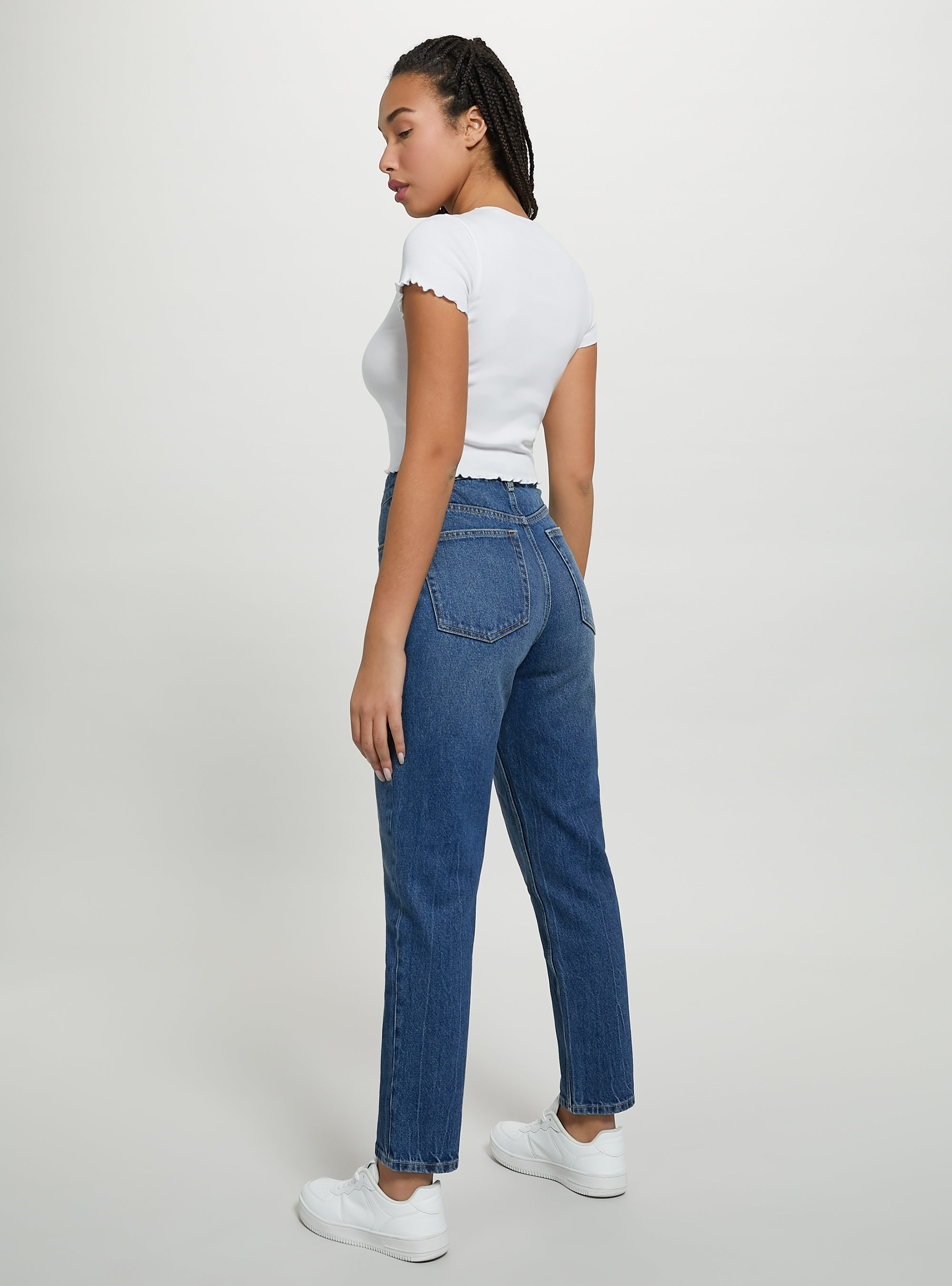 Cotton T-shirt with embroidery, WHITE