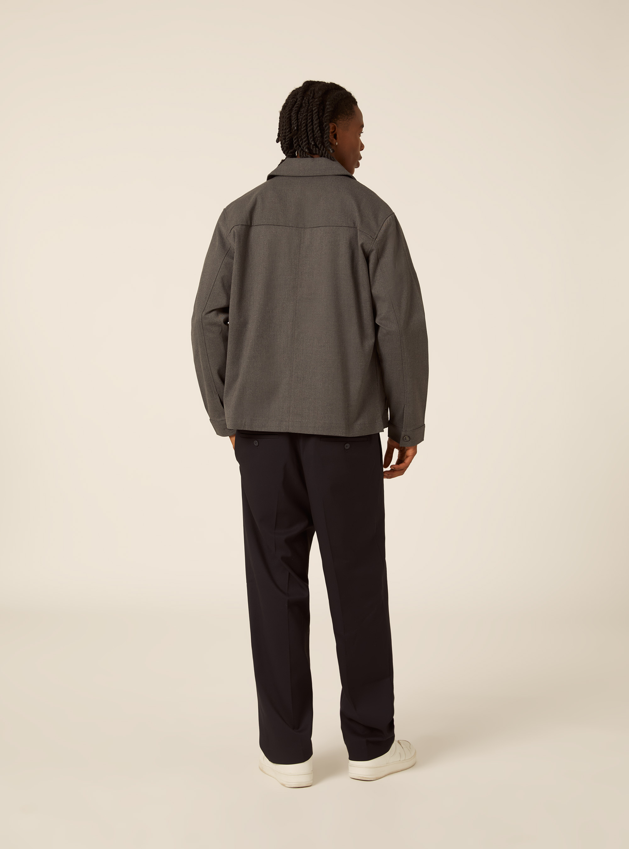 Hemdjacke mit pattentaschen, MGY1 GREY MEL DARK