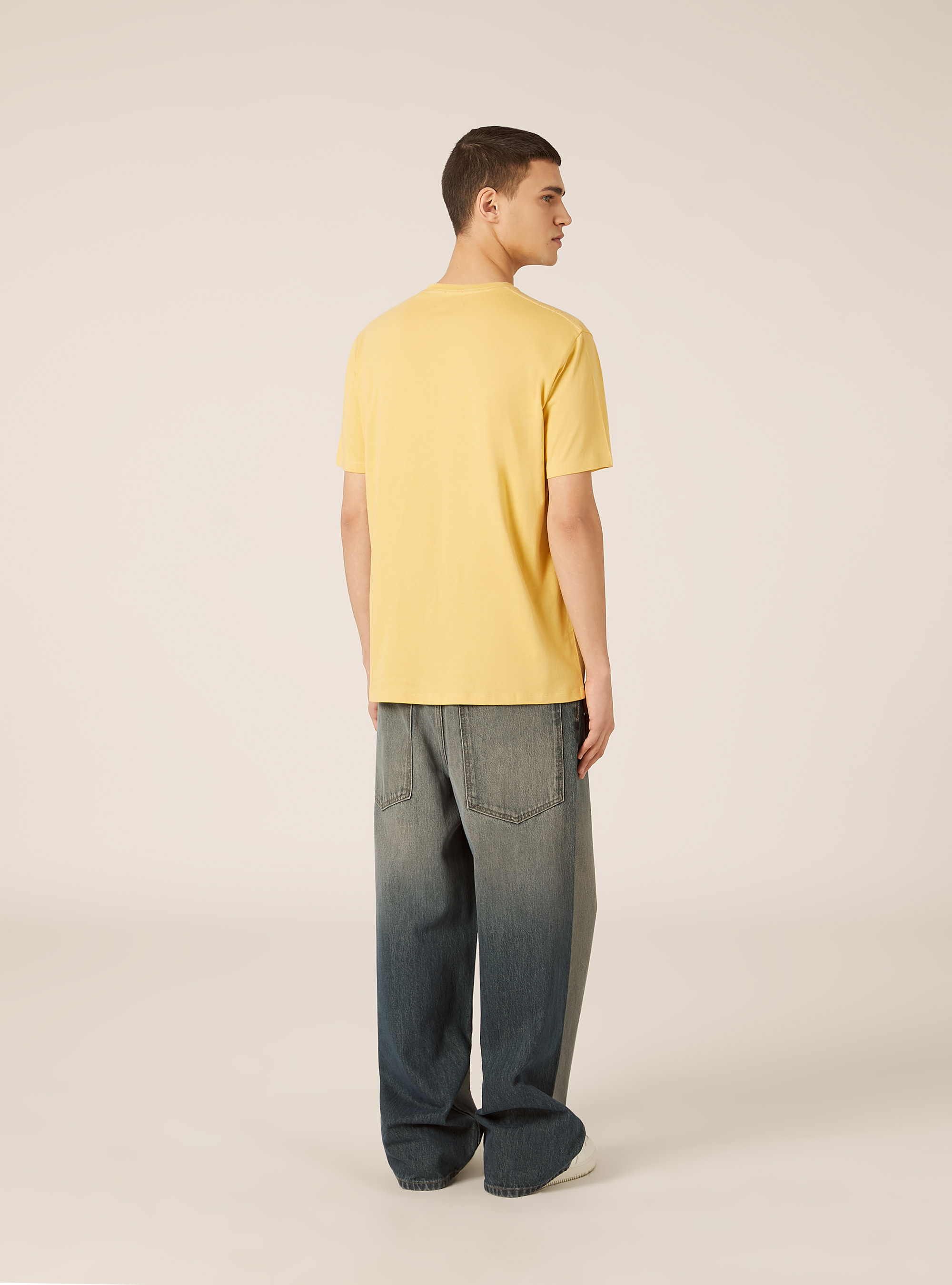 Maglietta girocollo basica, YE2 YELLOW MEDIUM