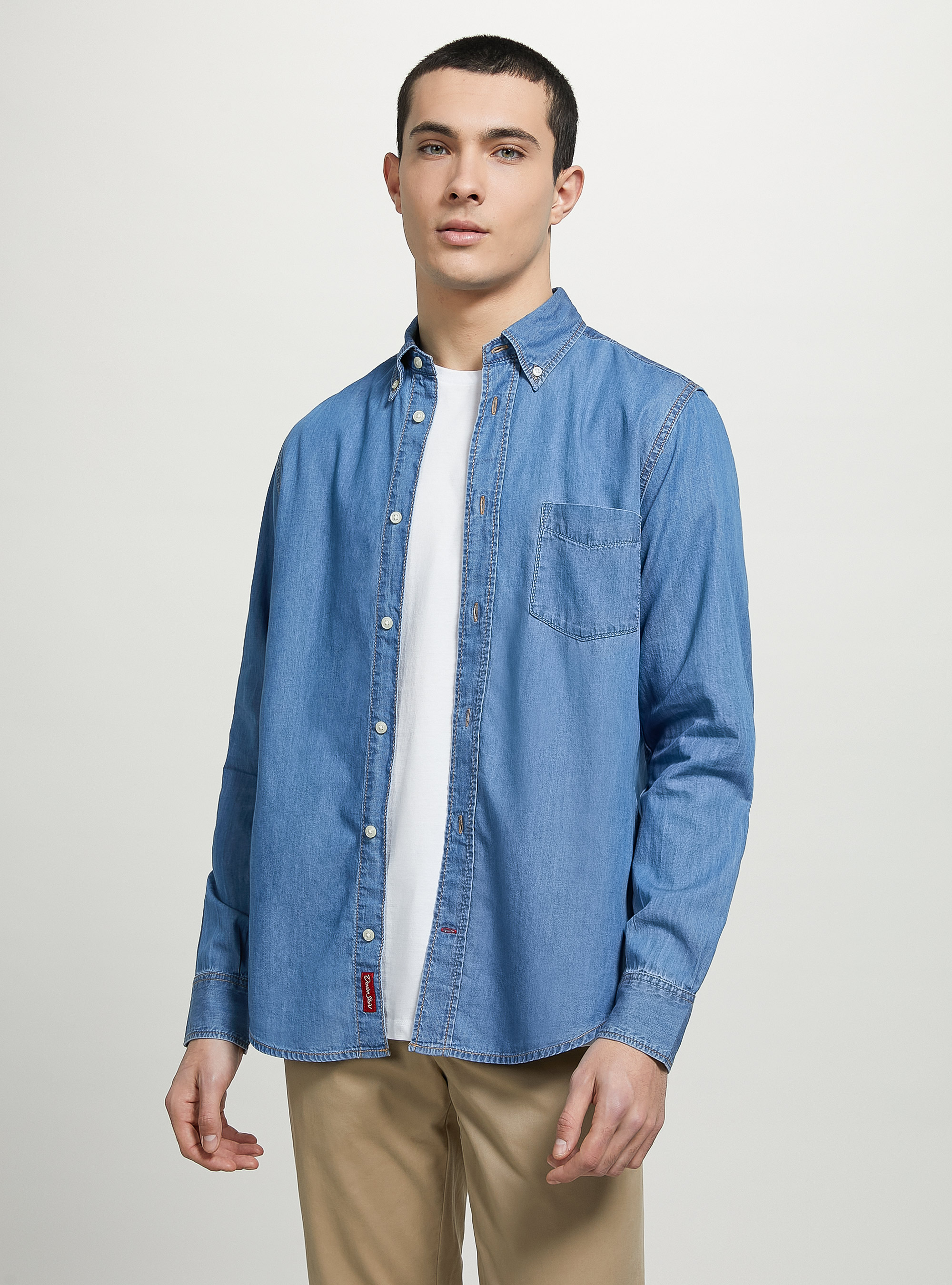 Chemise en jean, D003 MEDIUM BLUE