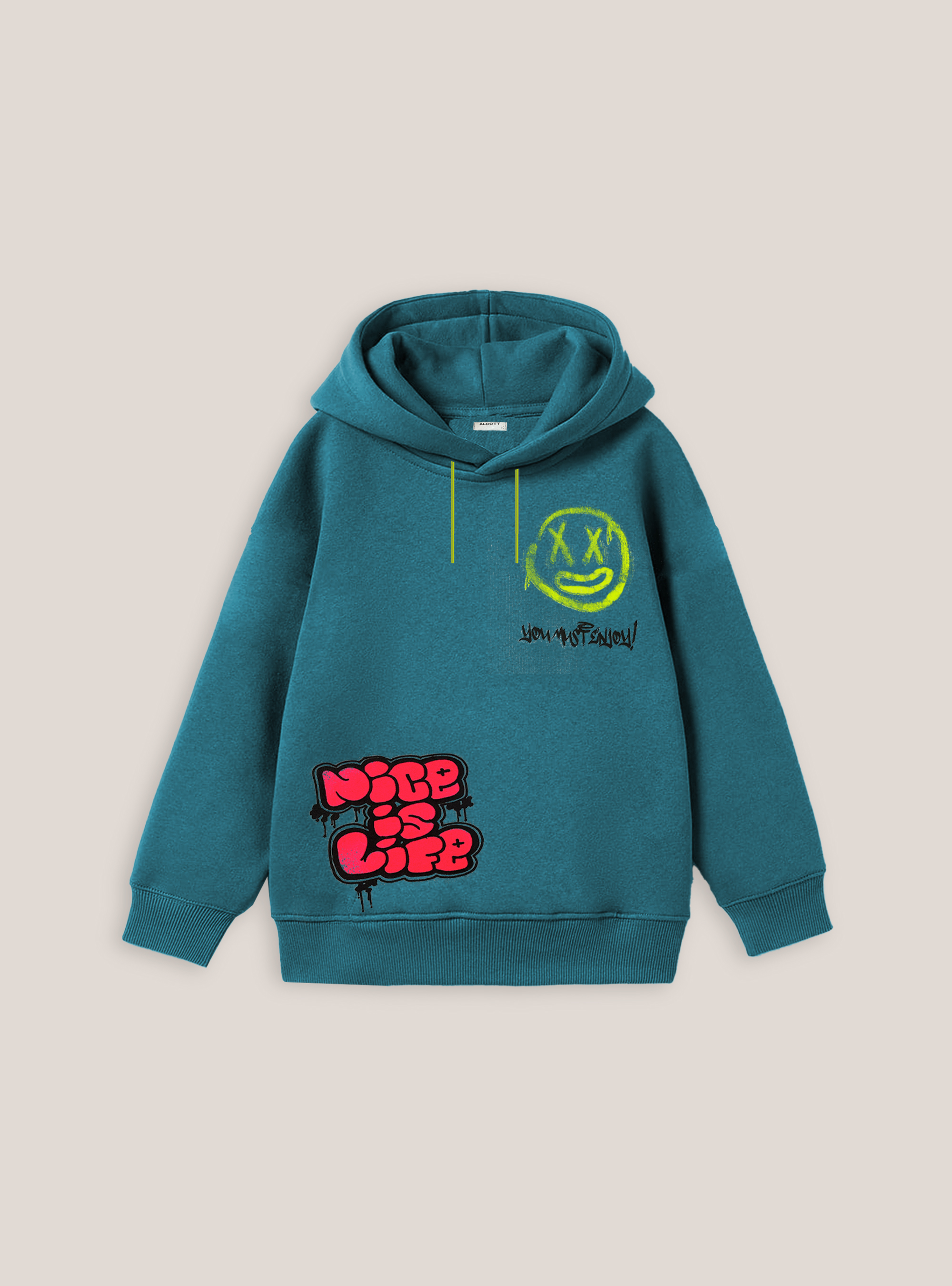 Felpa con stampa Smile Collection, OB1 BLUE OIL DARK