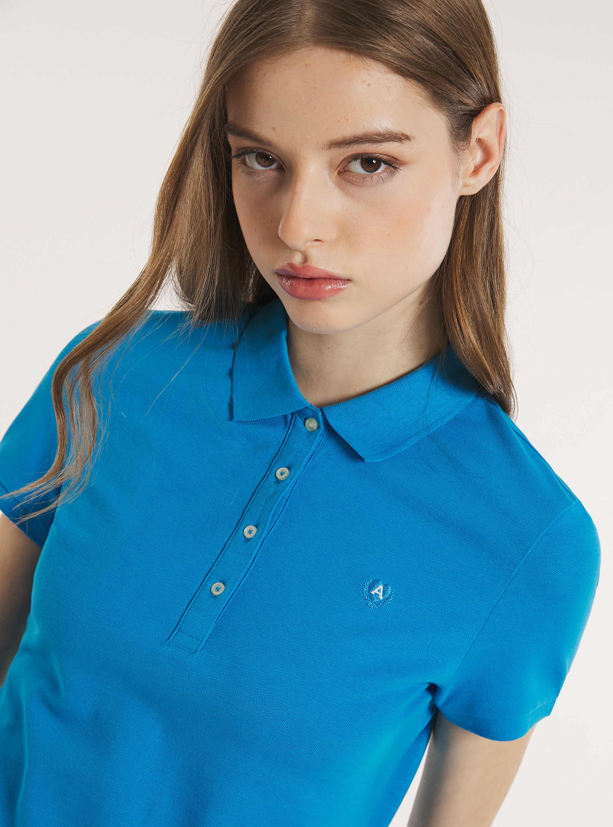 Polo en coton piqué avec broderie, RY2 ROYALE MEDIUM