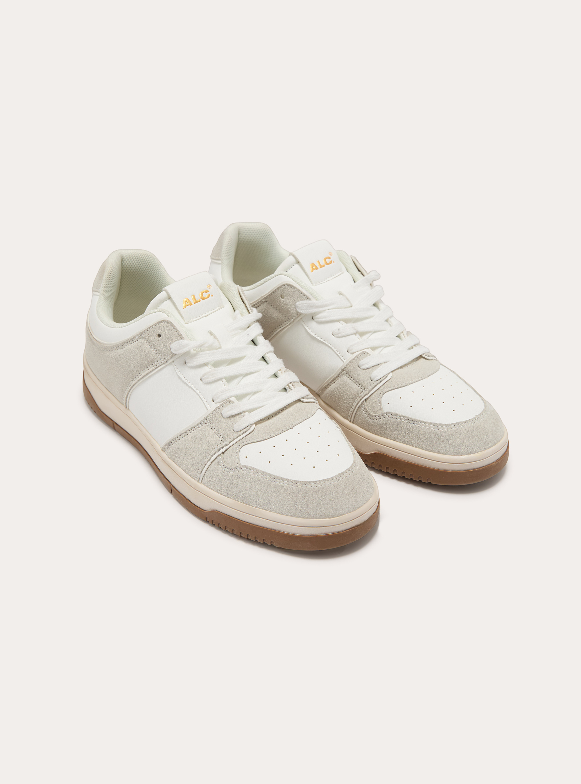 Sneakers with suede details, WH1 OFF WHITE