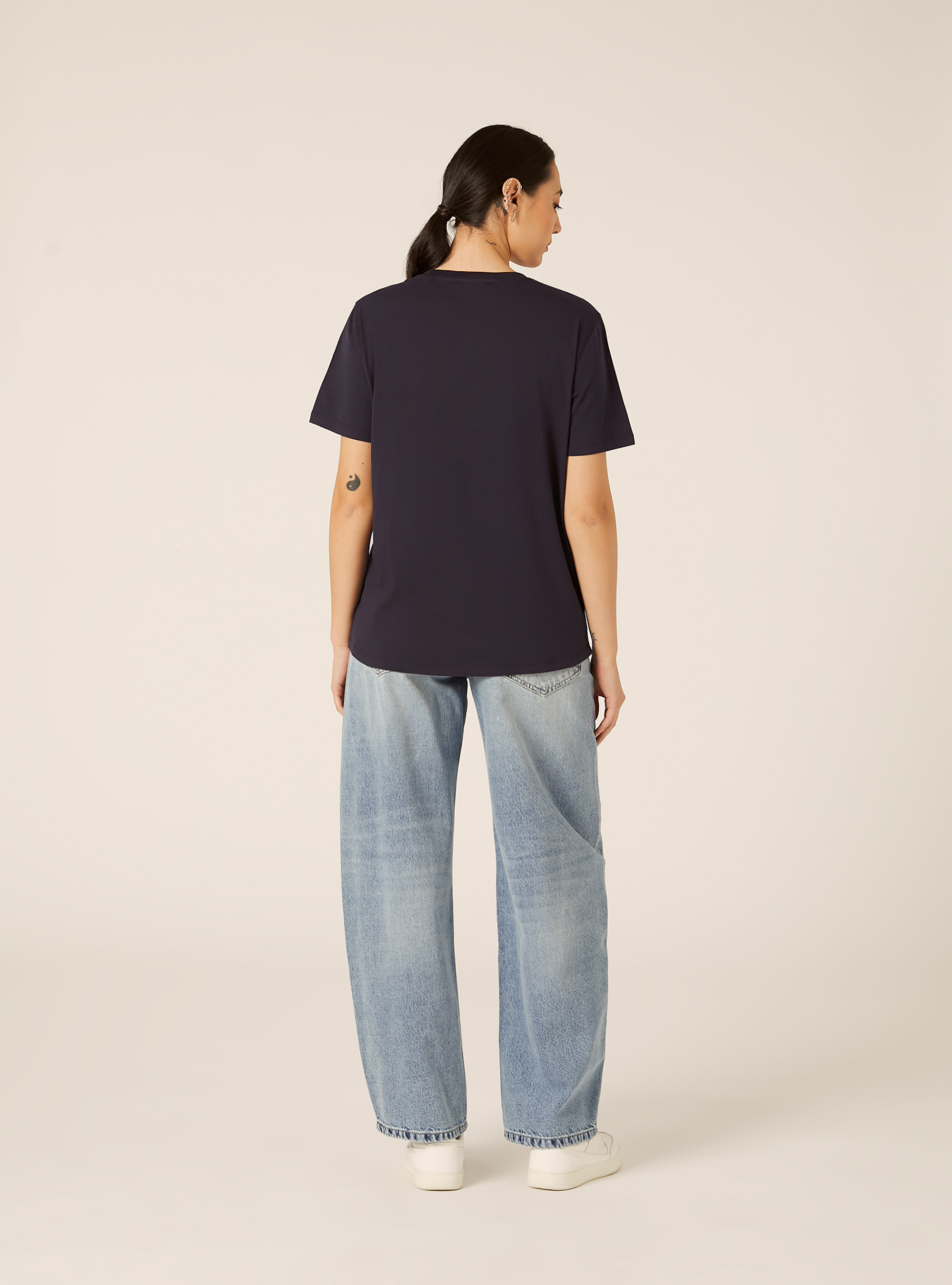 T-shirt avec imprim&eacute; m&eacute;tallis&eacute;, NA3 NAVY LIGHT