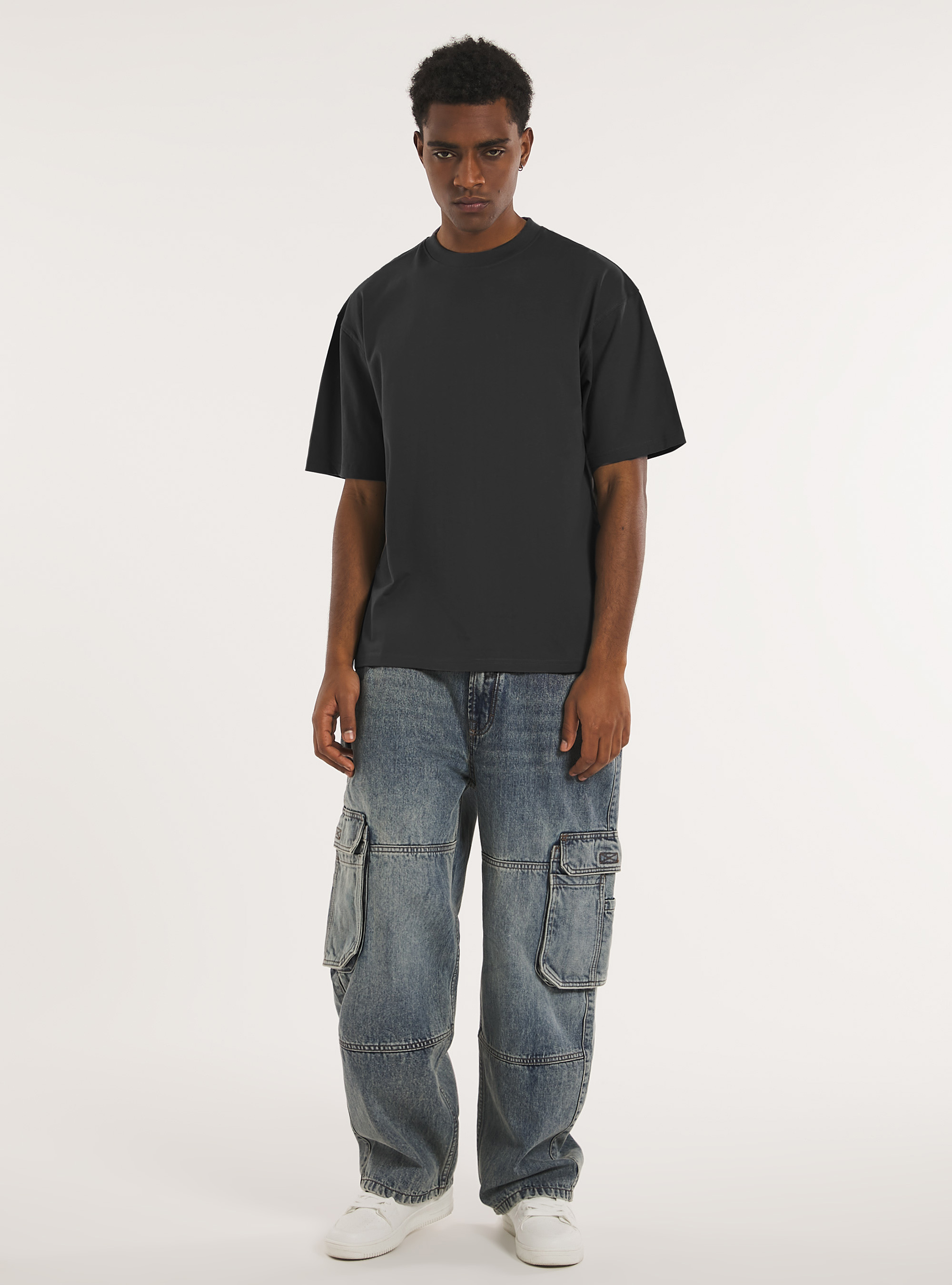 Cargo skater jeans relaxed fit, D006 AZURE