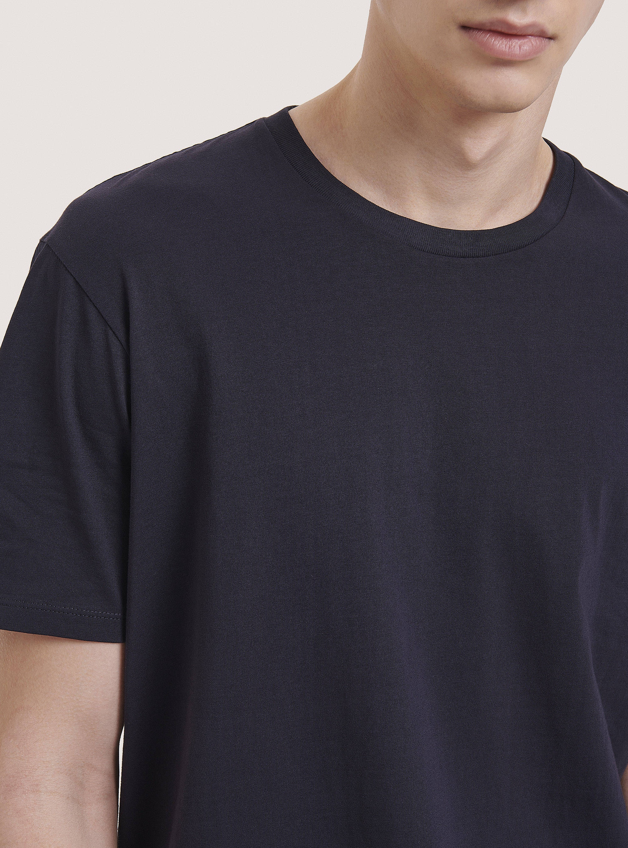 Basic cotton T-shirt, BLUE NAVY