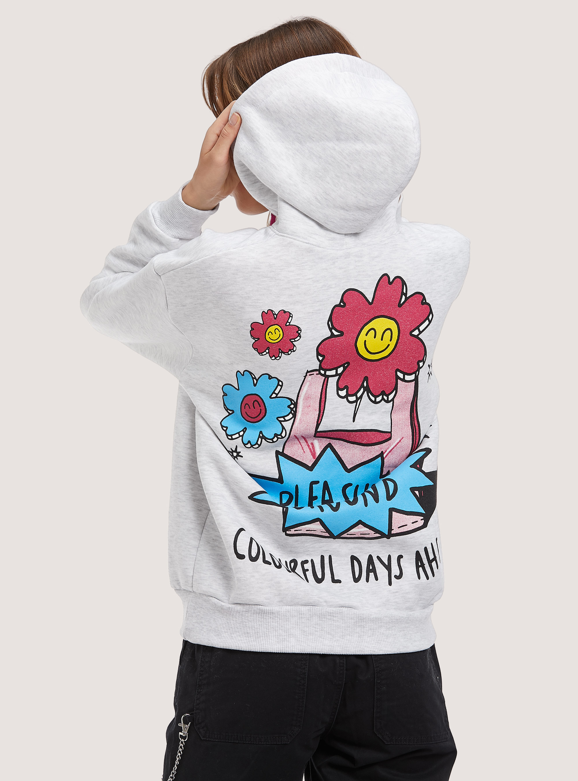 Sudadera con estampado Fancy Collection, MEL GREY LIGHT