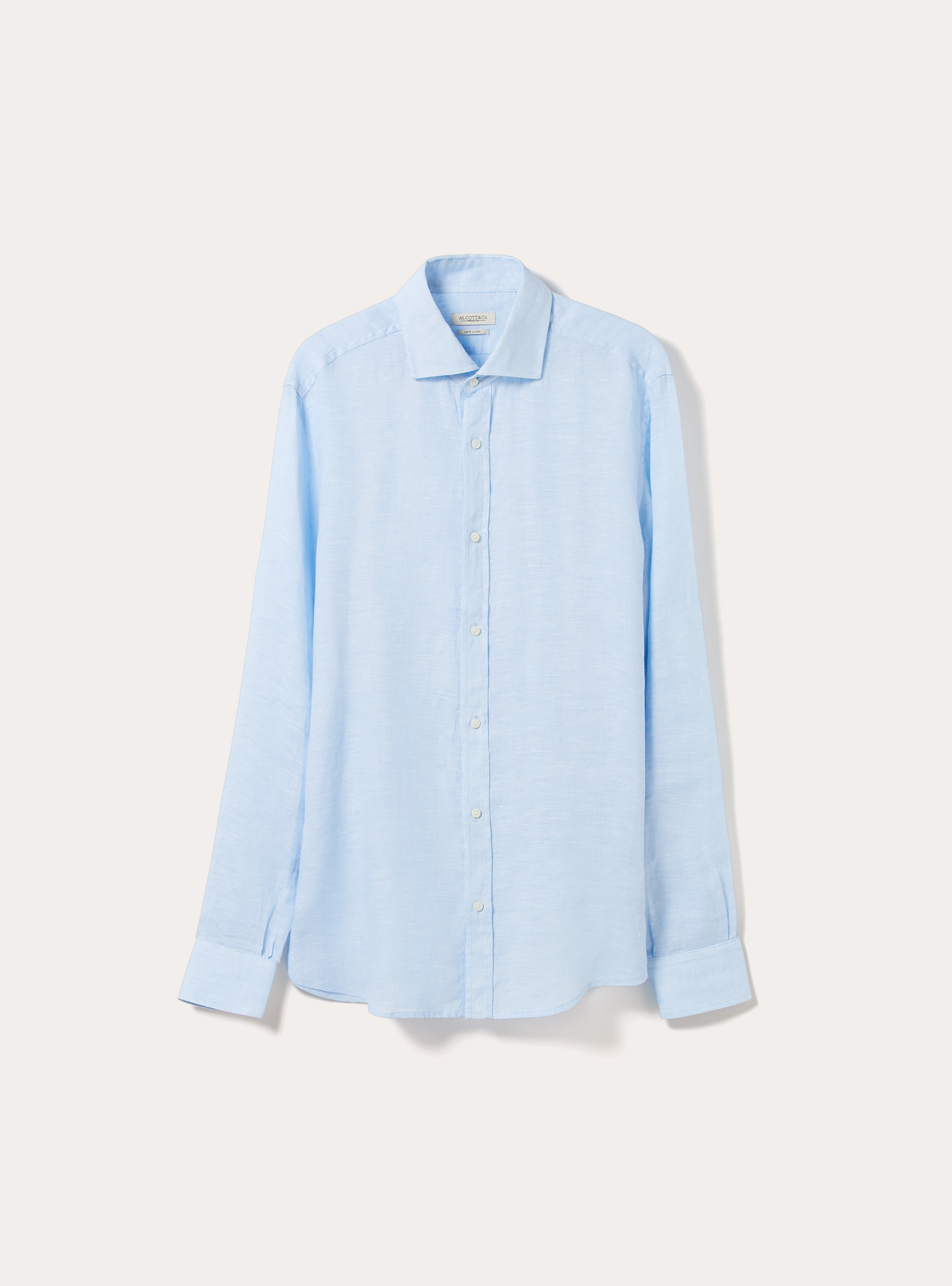 Camicia basica in lino, AZ3 AZURE LIGHT