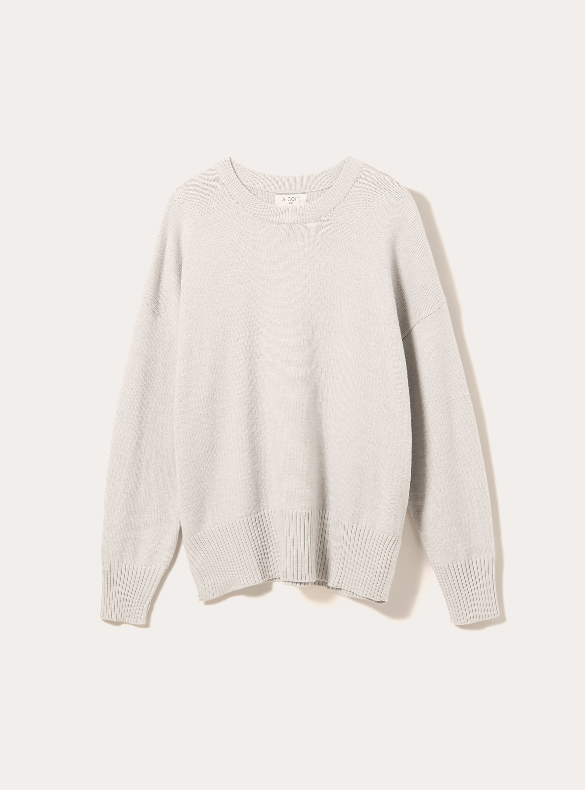 Maglia girocollo basic, MGY2 GREY MEL MEDIUM