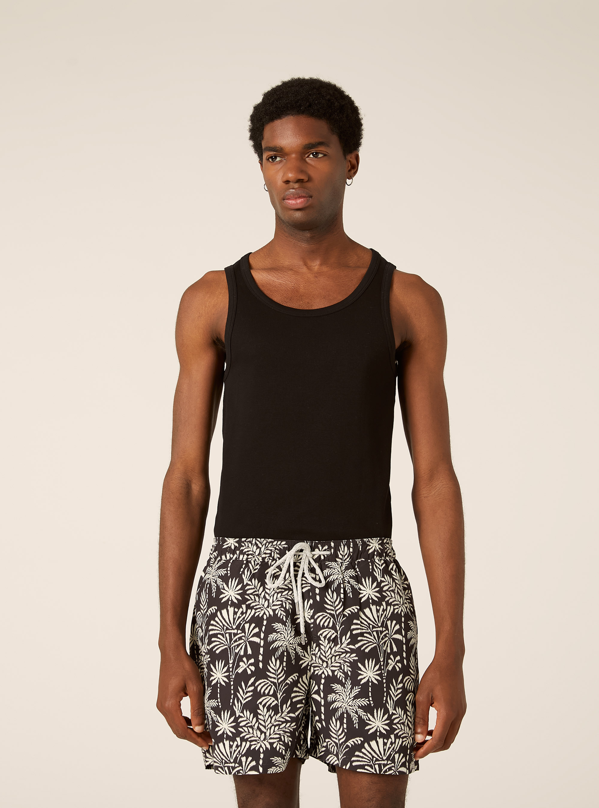 Costume stampato palme, BK1 BLACK