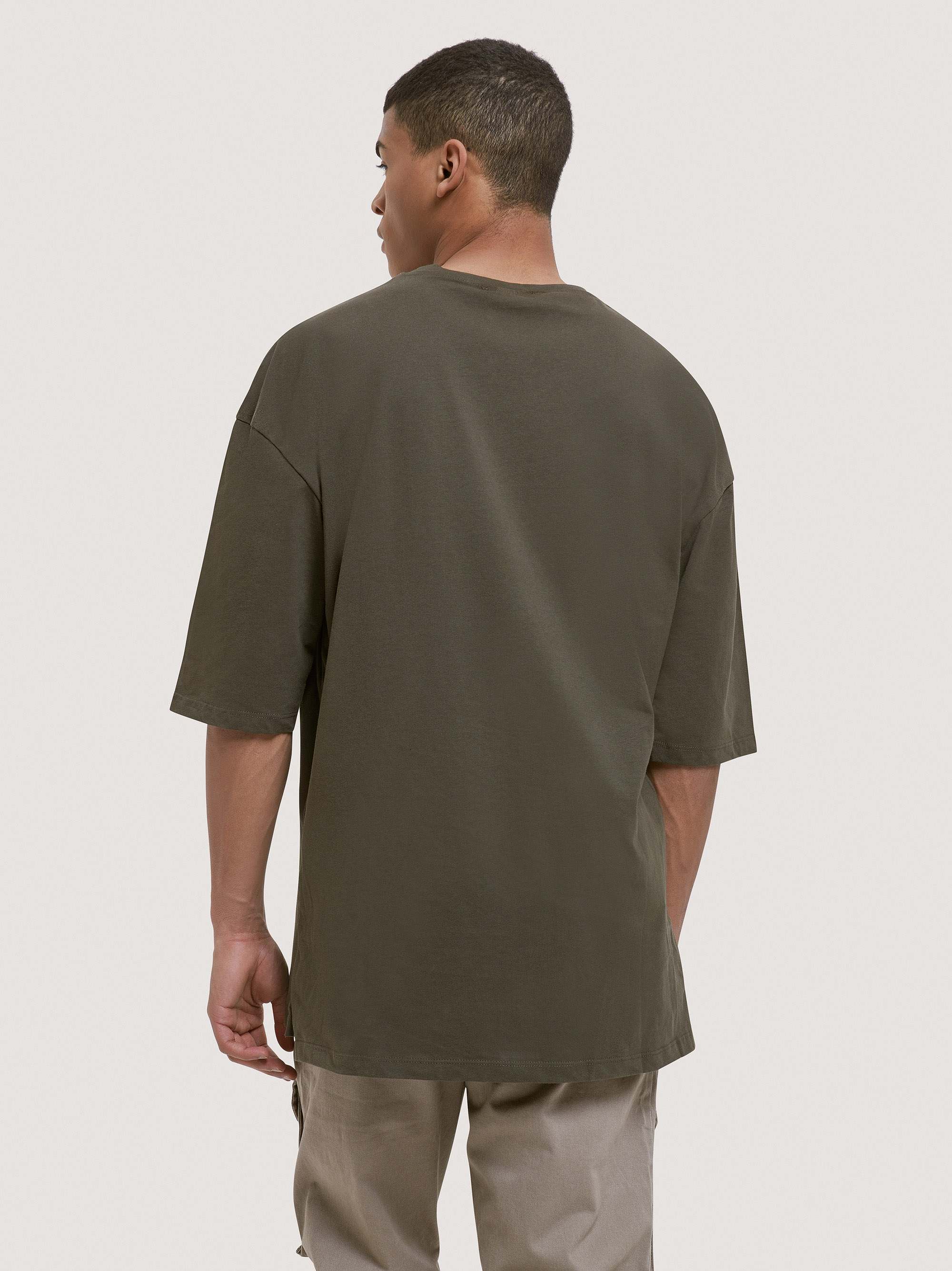 T-Shirt aus Baumwolle in Übergröß, C6609 KAKY