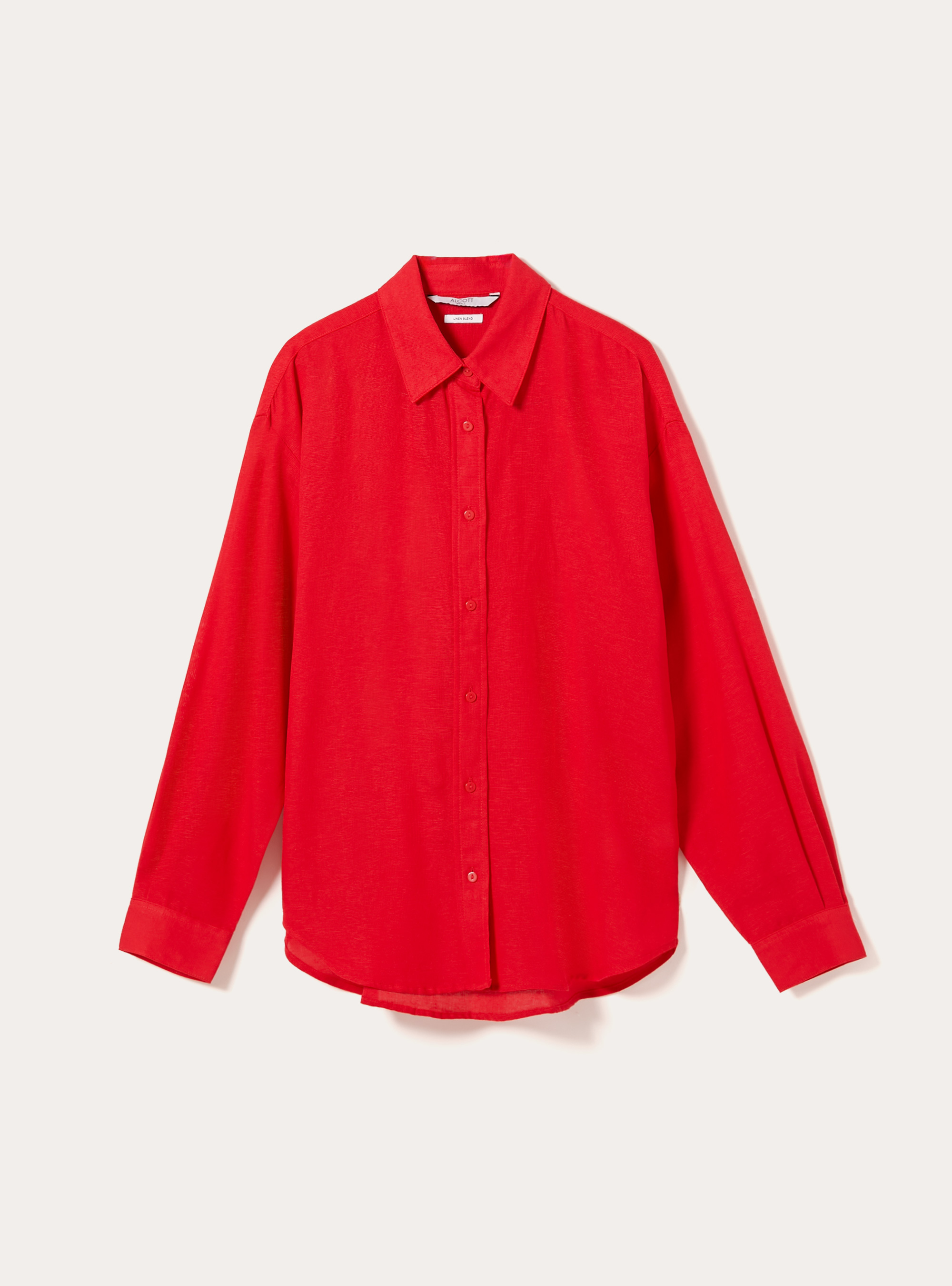Chemise en lin de coupe confortable, RD2 RED MEDIUM